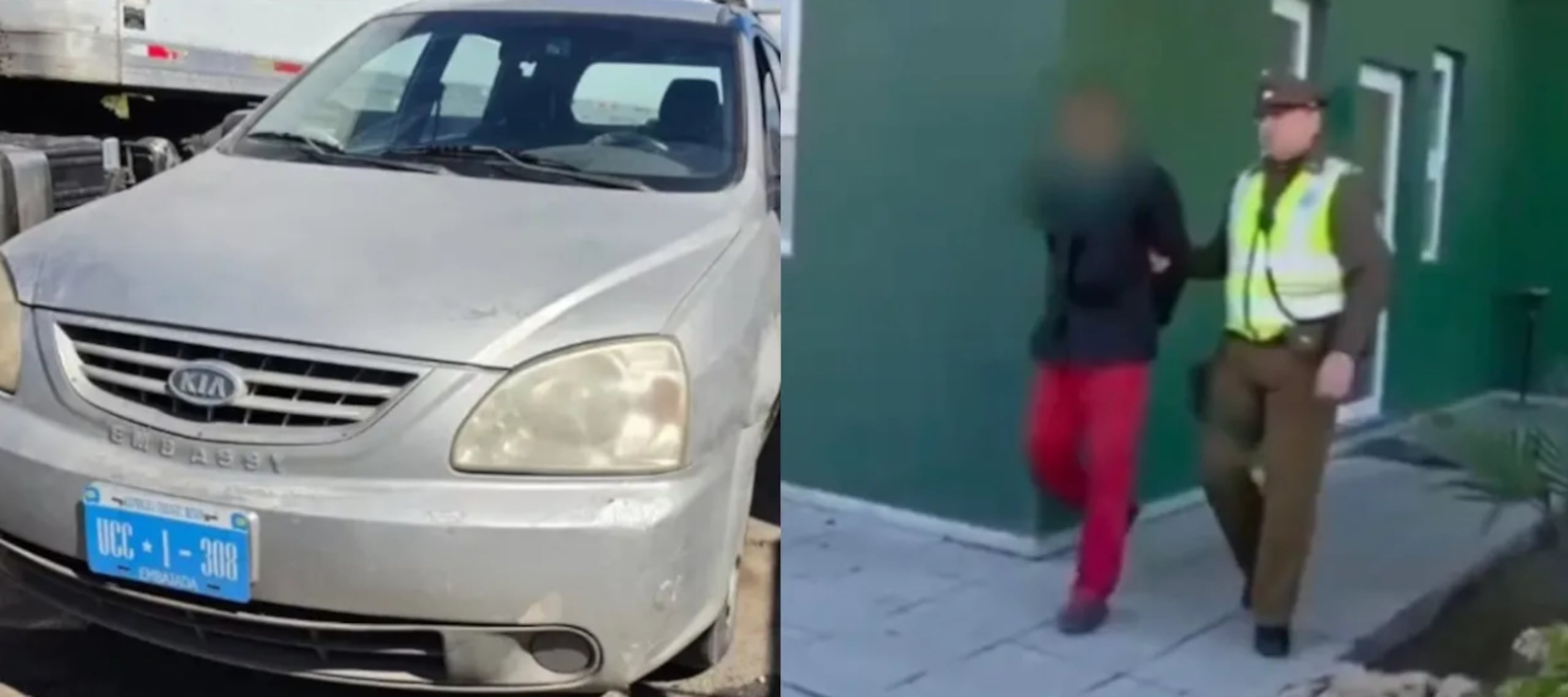 Las placas del vehículo hacían referencia a una entidad inexistente: la "República errante de Menda".