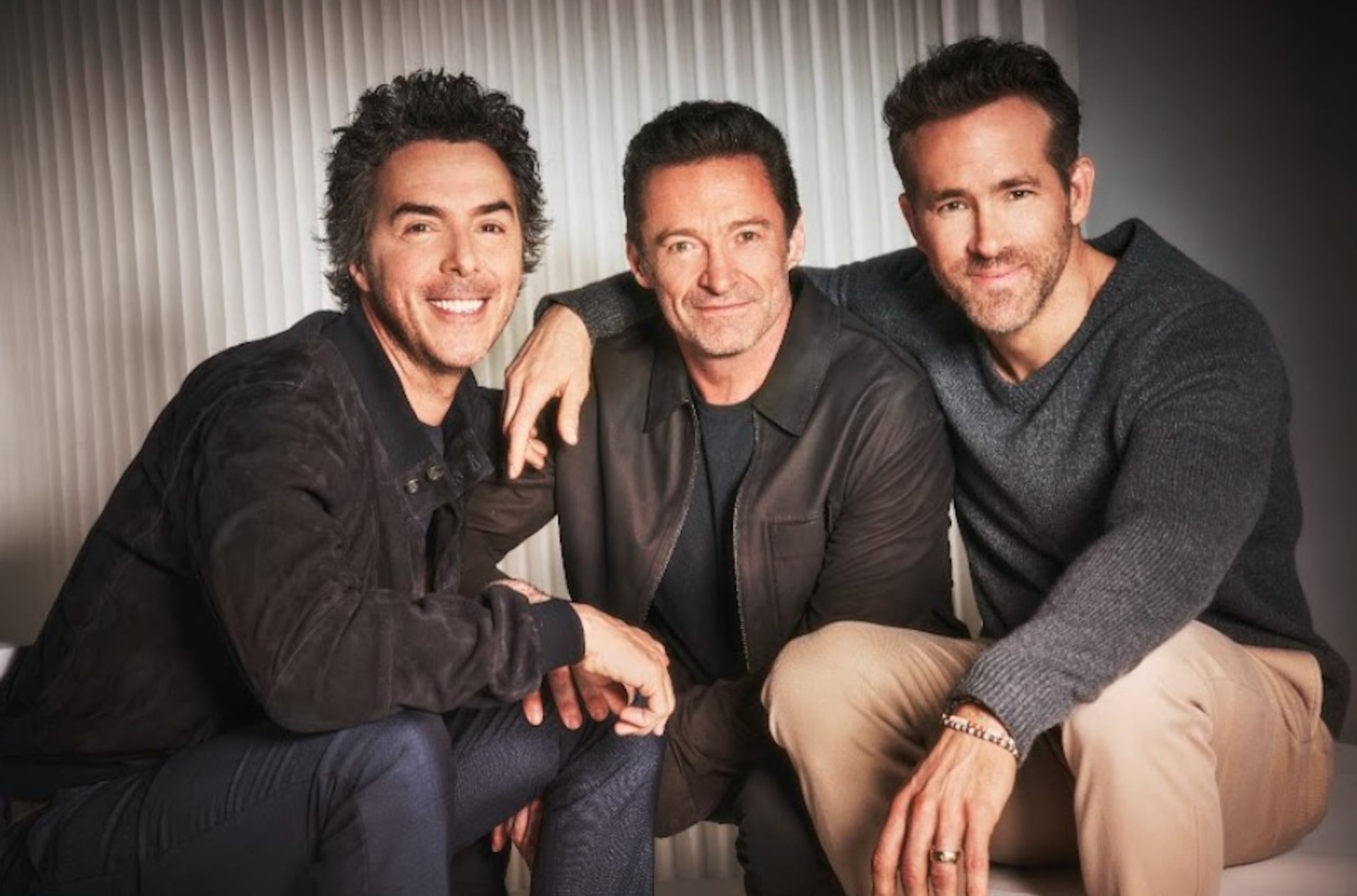 Shawn Levy, Hugh Jackman y Ryan Reynolds.