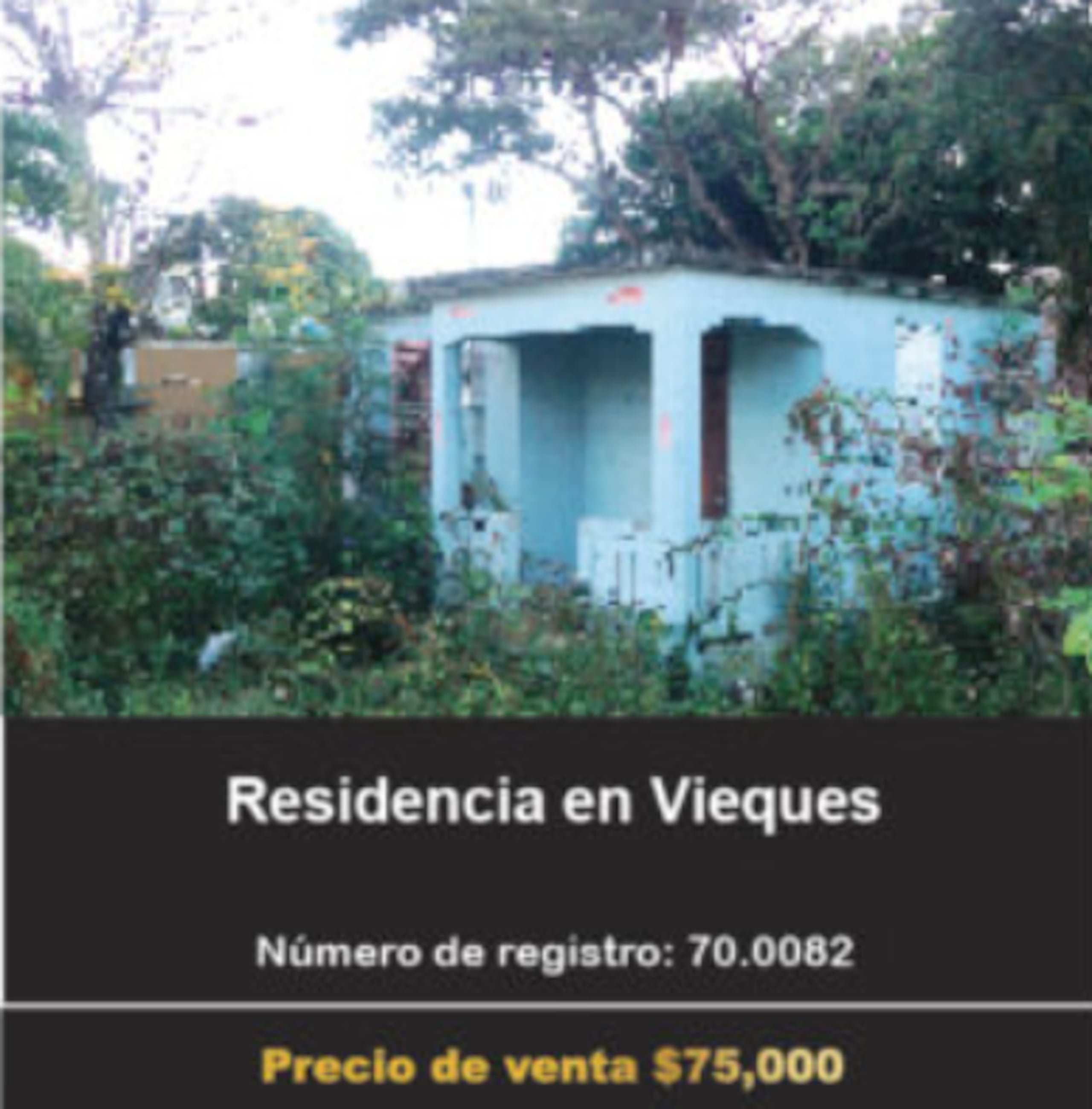 Residencia en venta en Vieques.