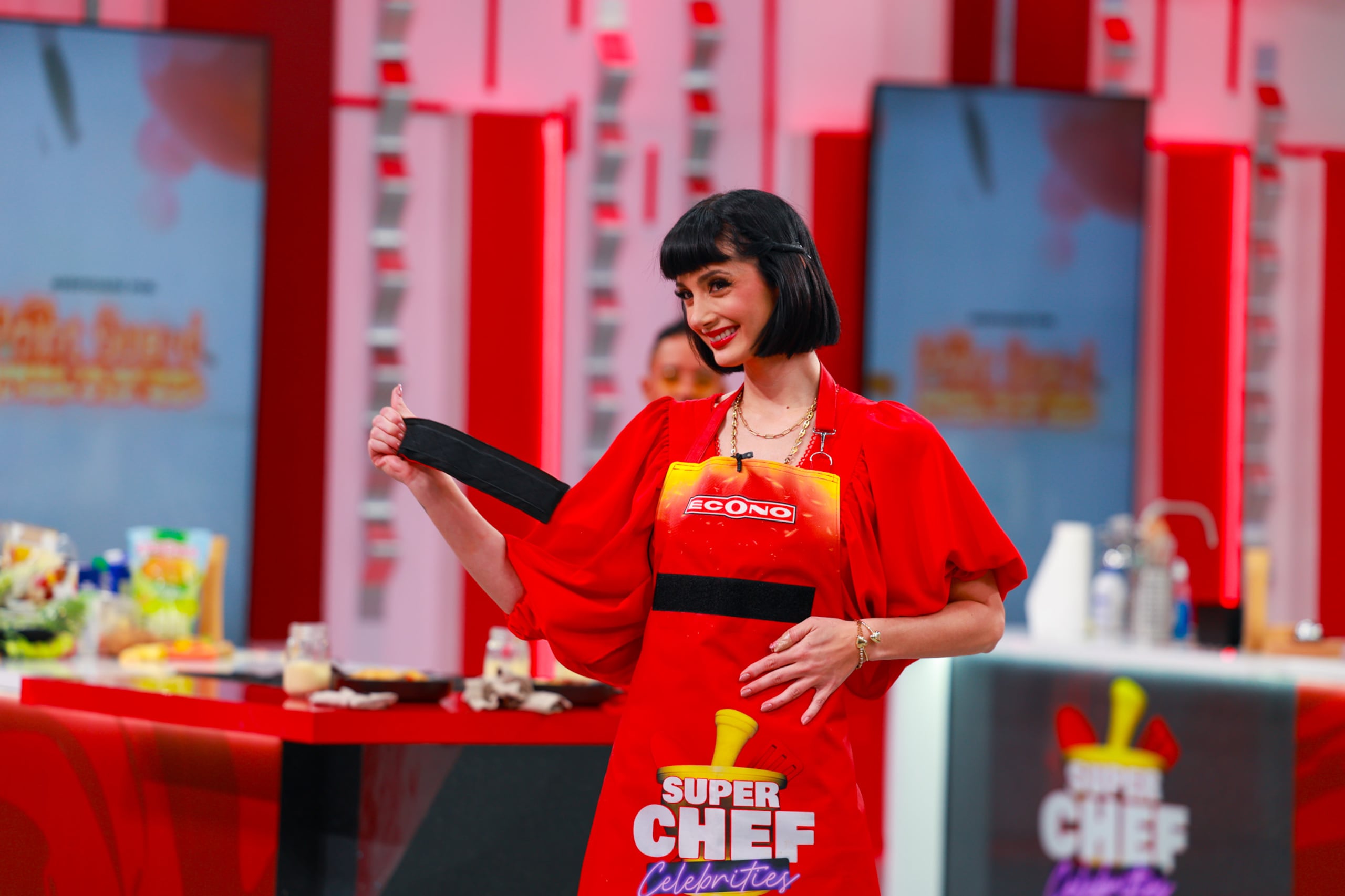 Ivana Carolina durante su paso por "Super Chef Celebrities".