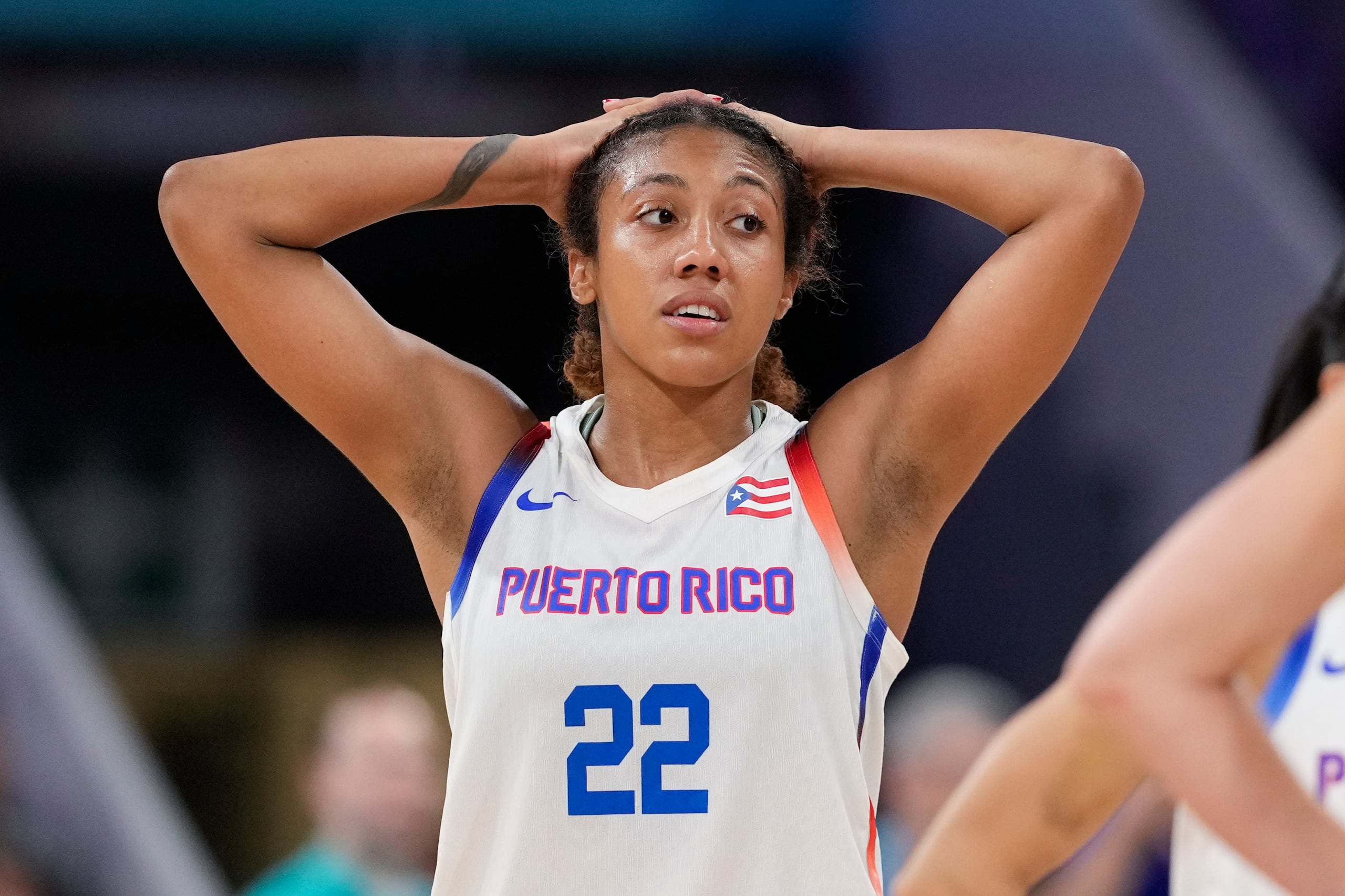 Arella Guirantes, jugadora de la Selección Nacional de Baloncesto femenino.