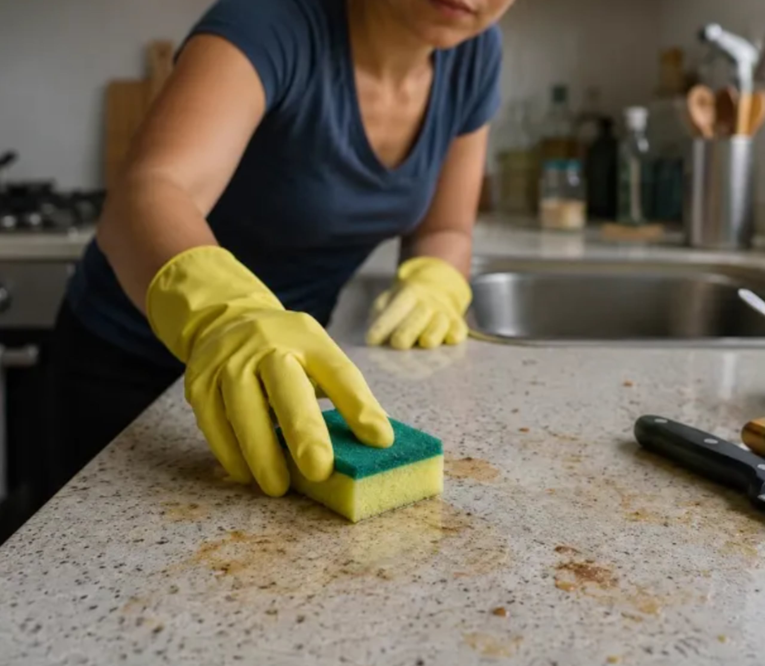 La humedad, los restos de comida y una limpieza inadecuada favorecen la proliferación de microorganismos en superficies de uso cotidiano.