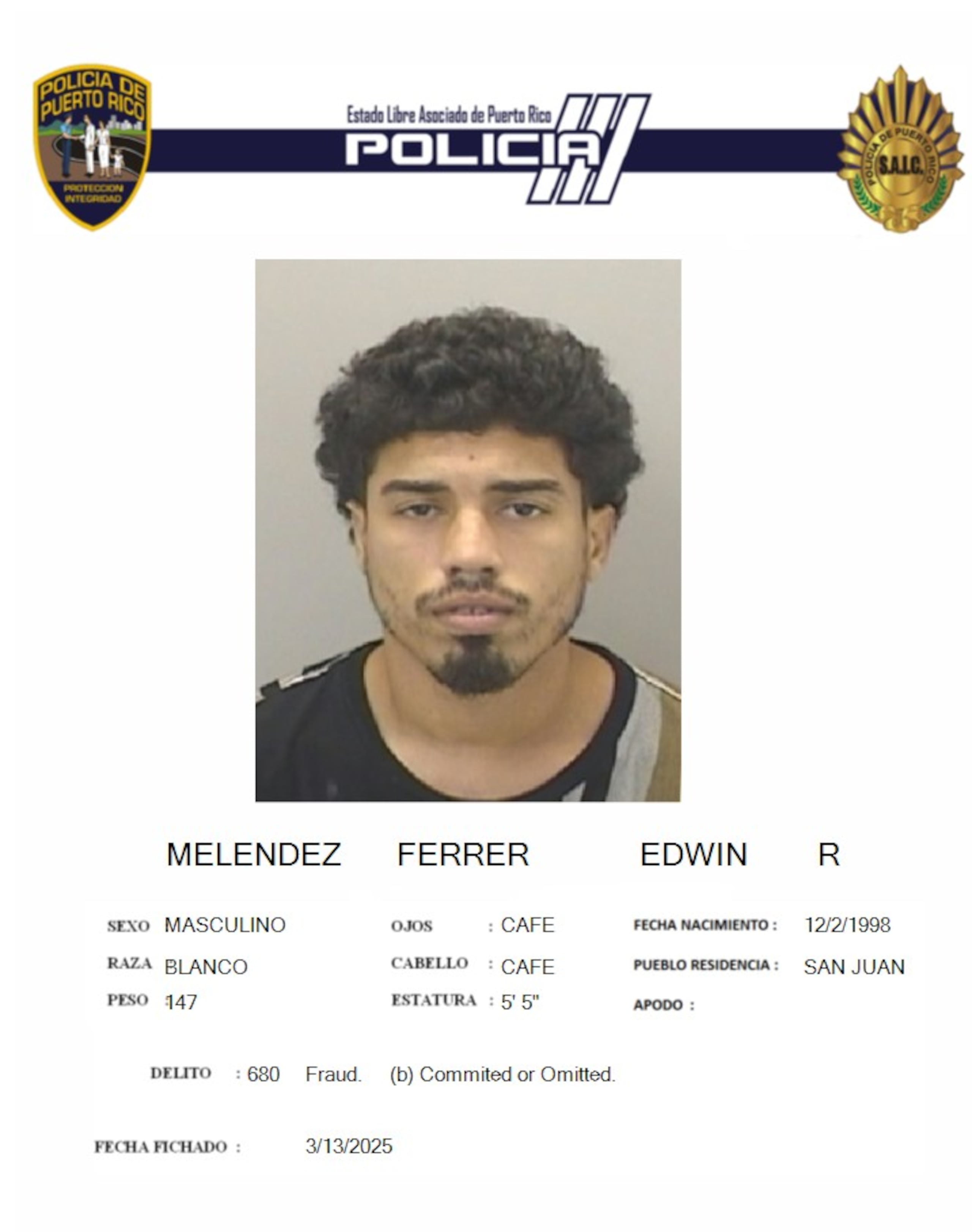 La vista preliminar contra Meléndez Ferrer fue señalada para el 26 de marzo.