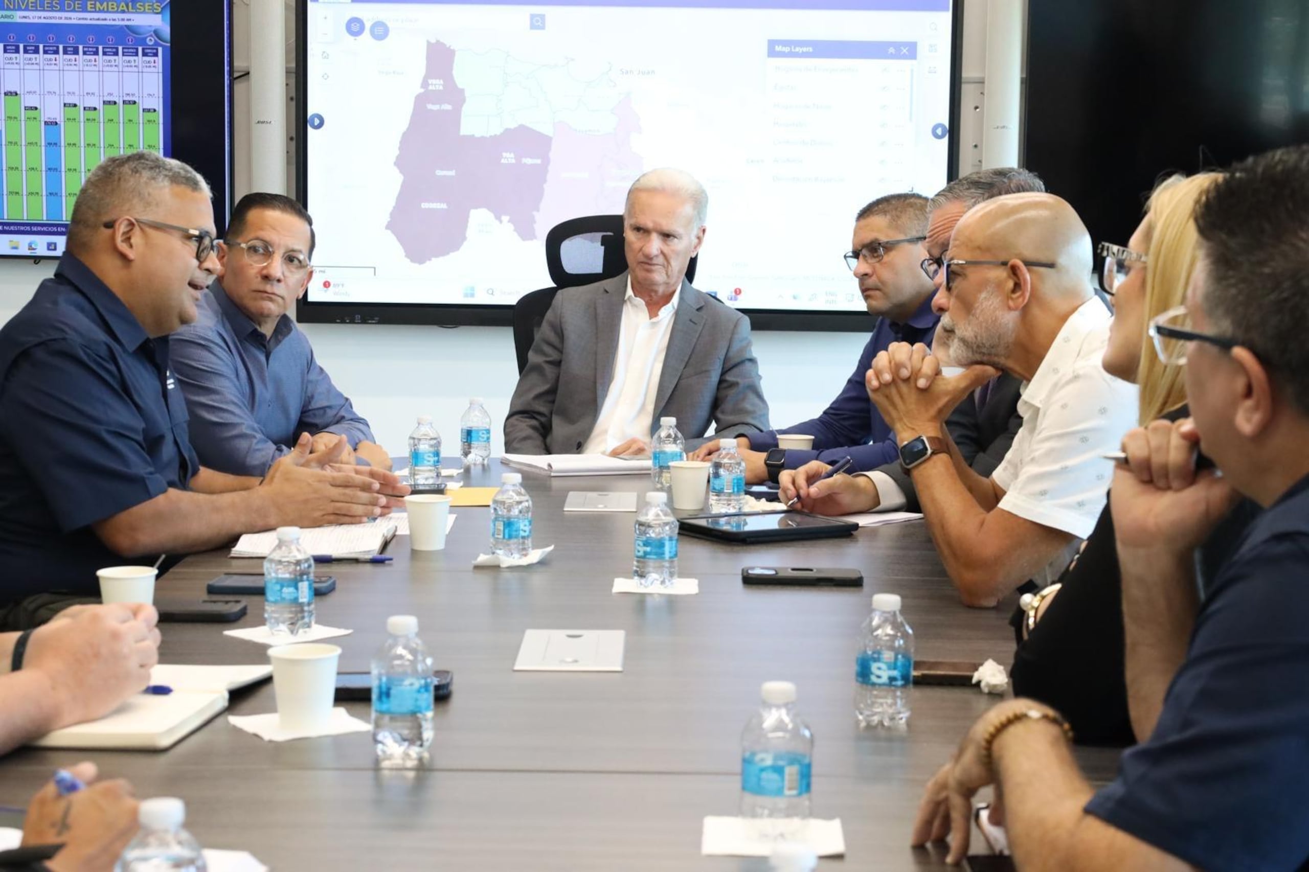 Alcaldes cuyos municipios se nutren del embalse La Plata se reunieron con el presidente de la AAA.