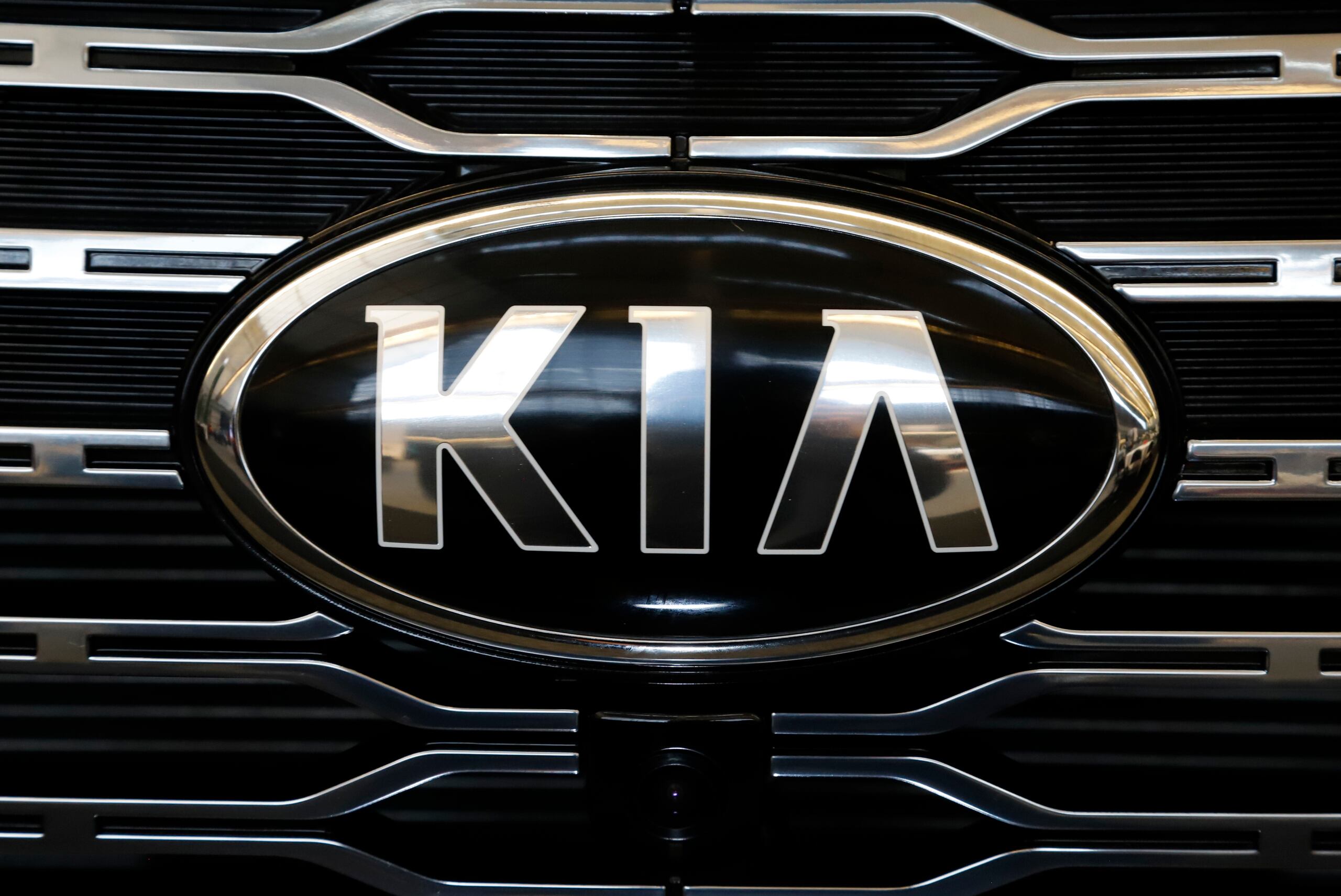 El parachoques de un modelo Telluride 2020 de Kia, en Pittsburgh, el 13 de febrero de 2020. (Foto AP/Gene J. Puskar)
