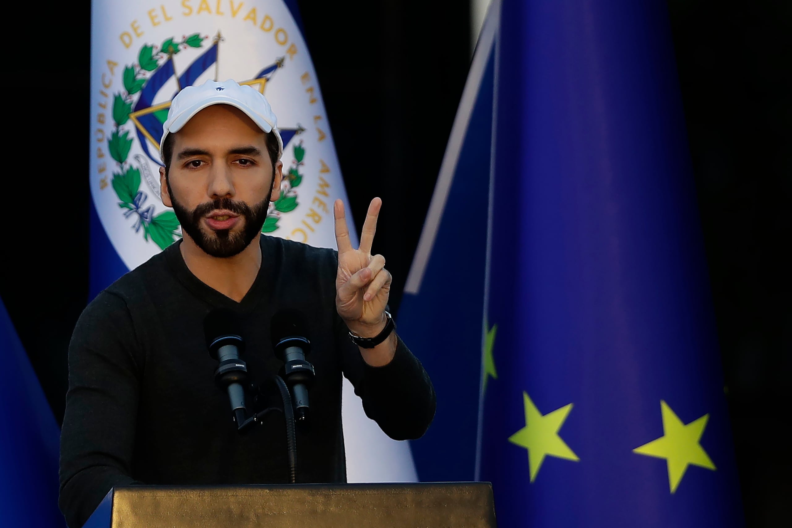 Fotografía de archivo en la que se registró al presidente de El Salvador, Nayib Bukele (EFE).
