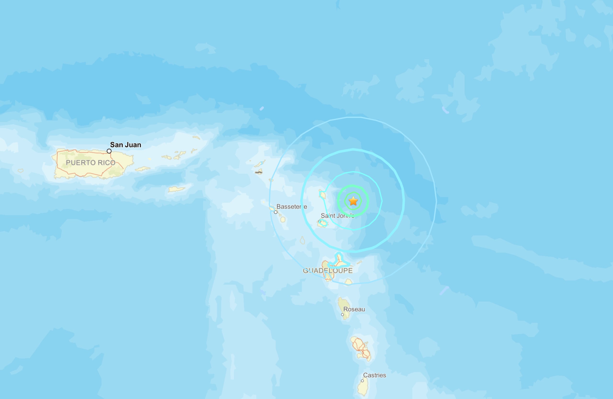 Terremoto el sábado 16 de mayo en el Caribe.