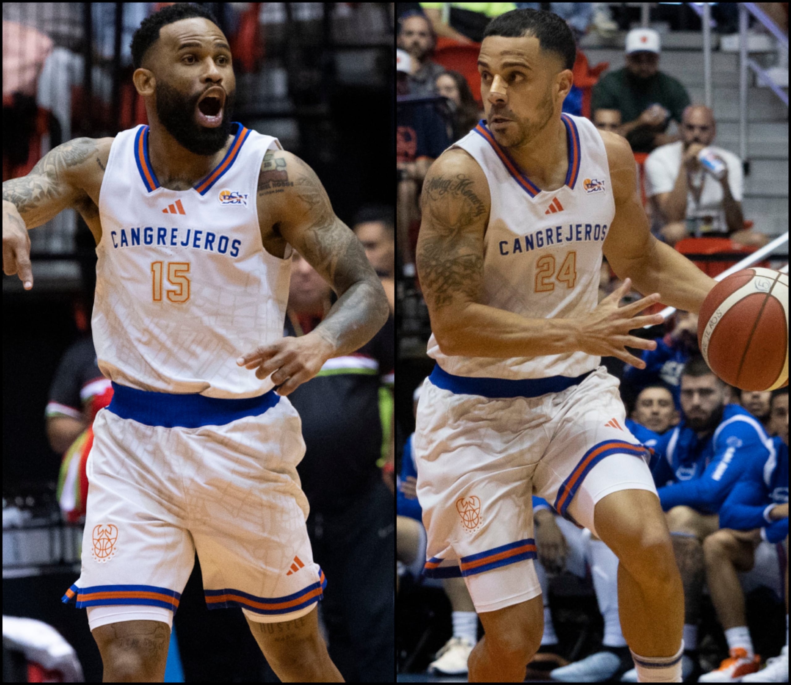 Walter Hodge y Ángel Rodríguez ahora forman un binomio en el perímetro de los Cangrejeros de Santurce.