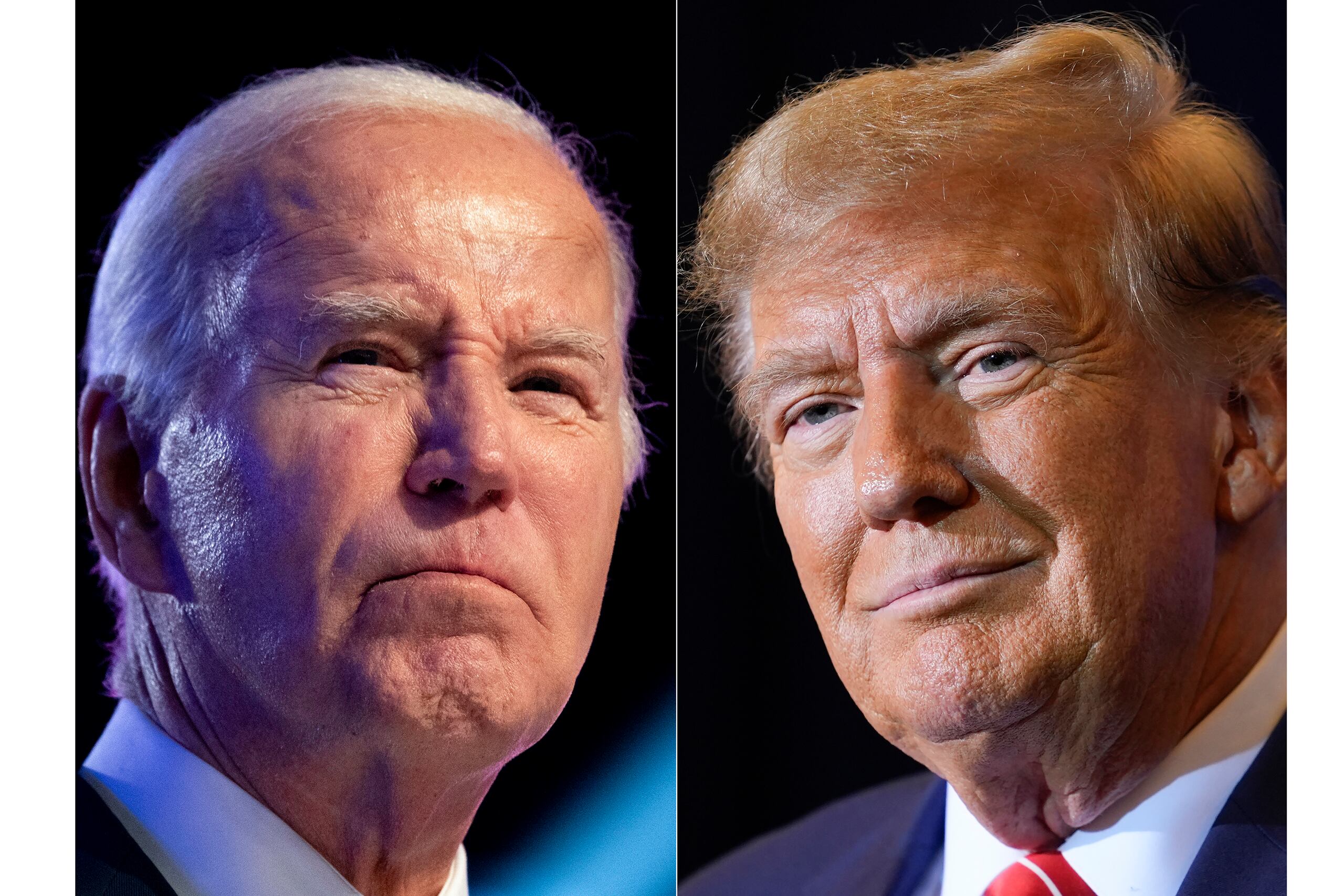 El presidente Joe Biden (i) y el expresidente Donald Trump (Foto AP)