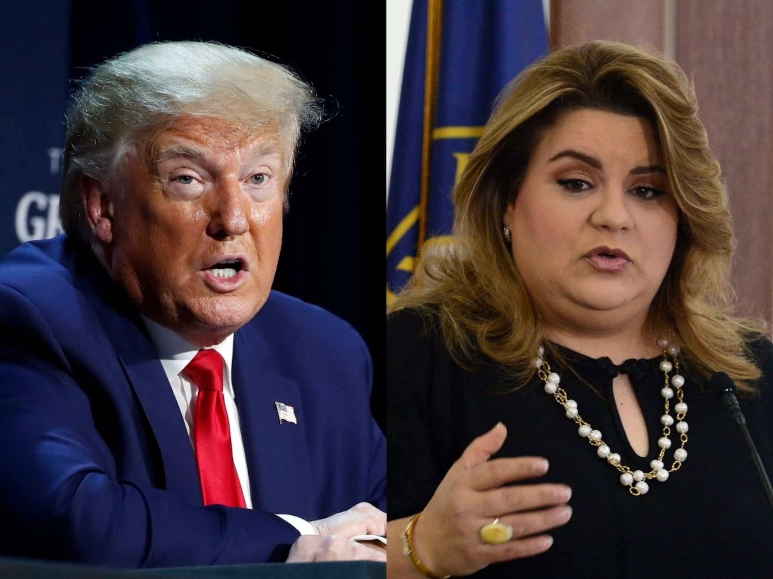 Donald Trump y Jenniffer González. (Fotomontaje / GFR Media)