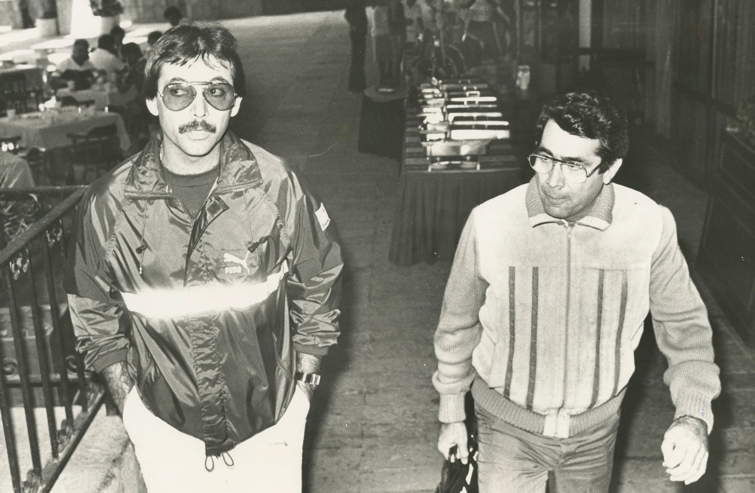 Ernesto Díaz González, a la derecha, junto a Max "Mako" Oliveras.