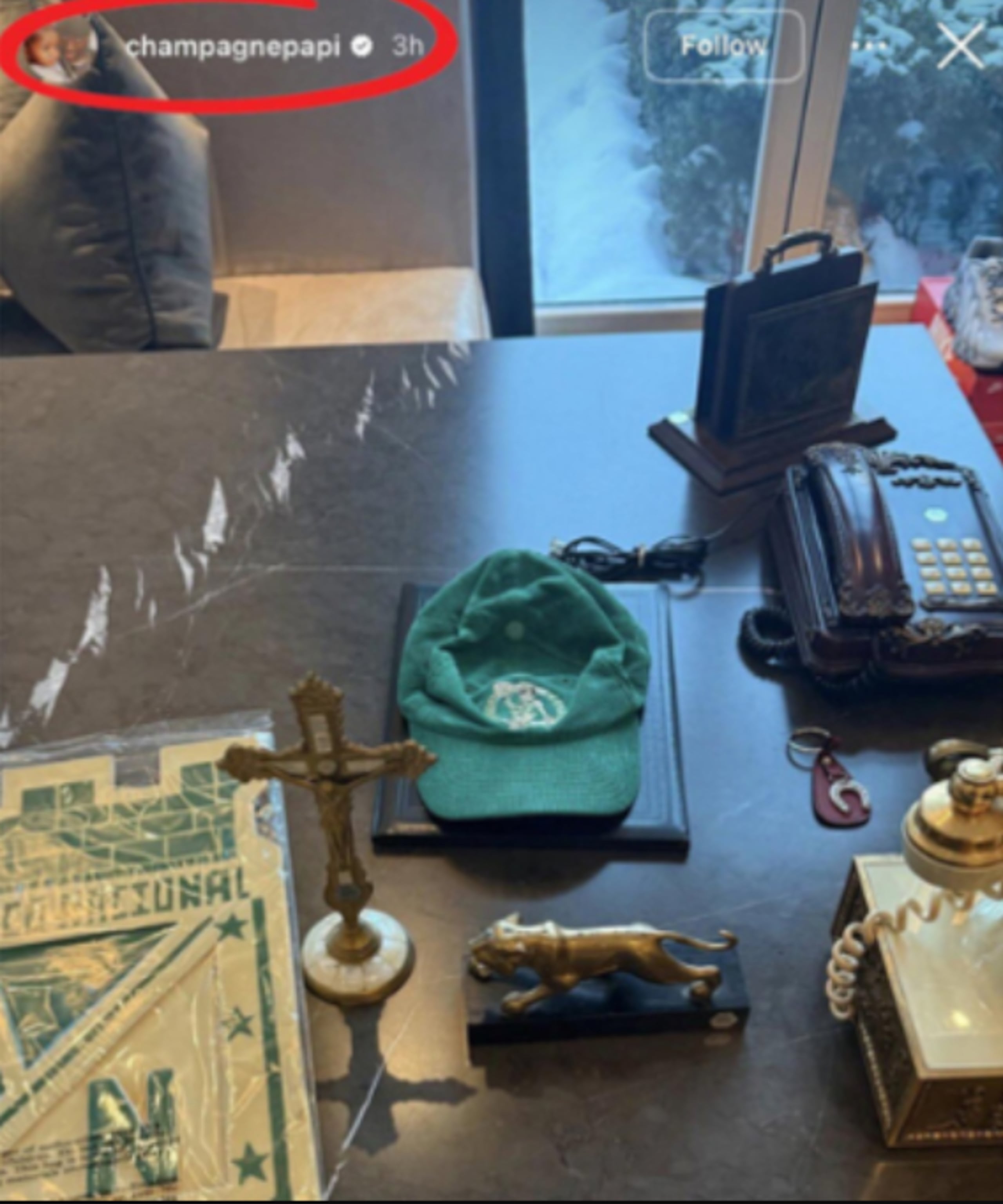 Lo publicó en sus historias de Instagram.