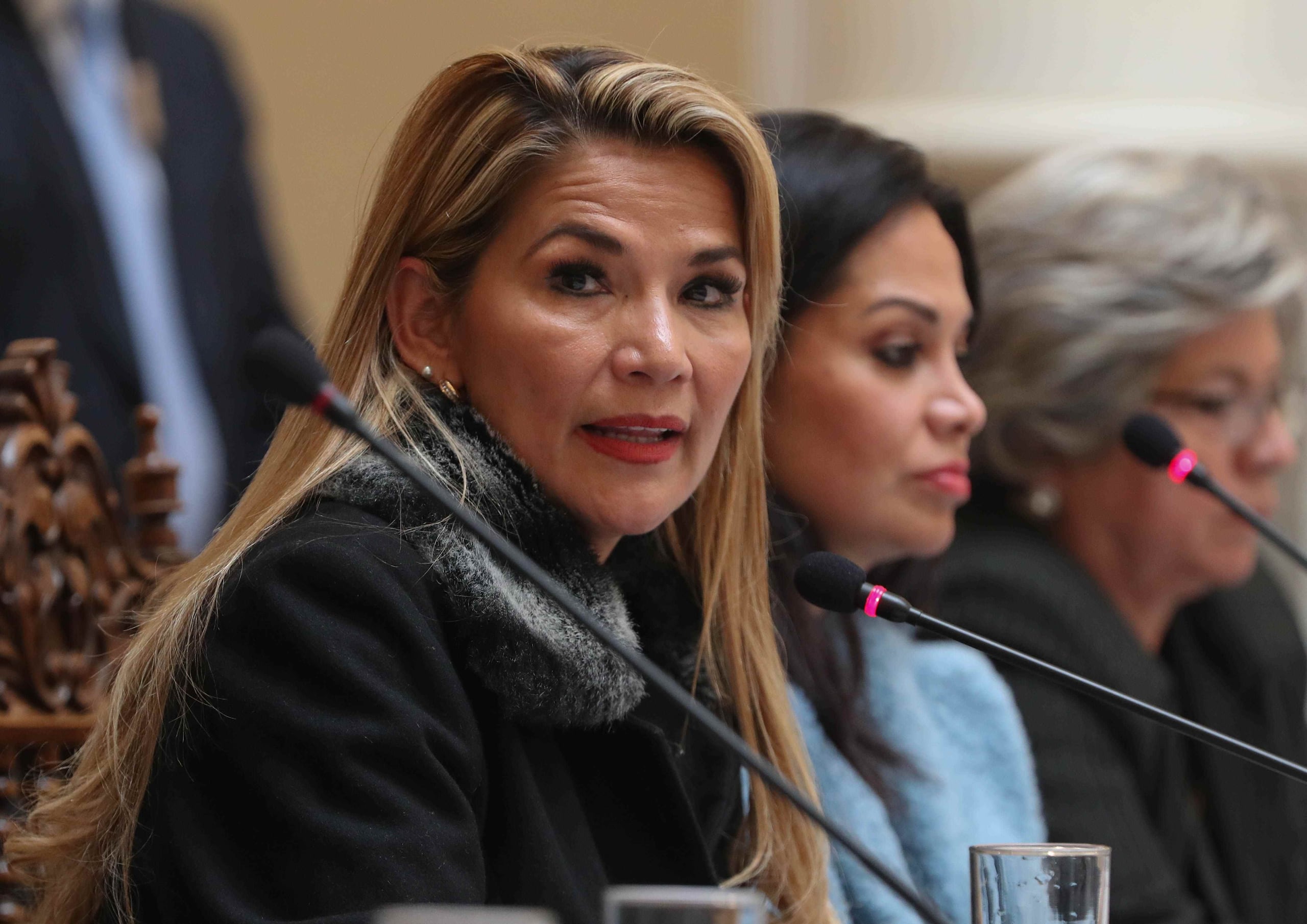 La presidenta interina de Bolivia, Jeanine Añez. (EFE)
