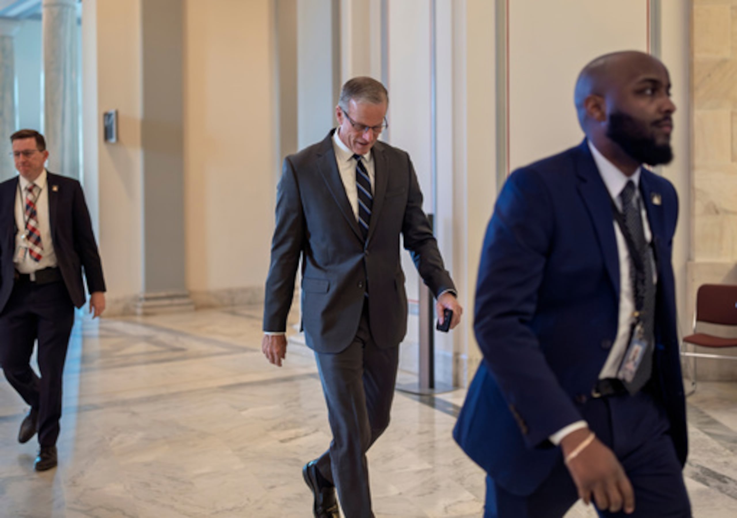 El líder de la mayoría del Senado, John Thune, republicano de Dakota del Sur.