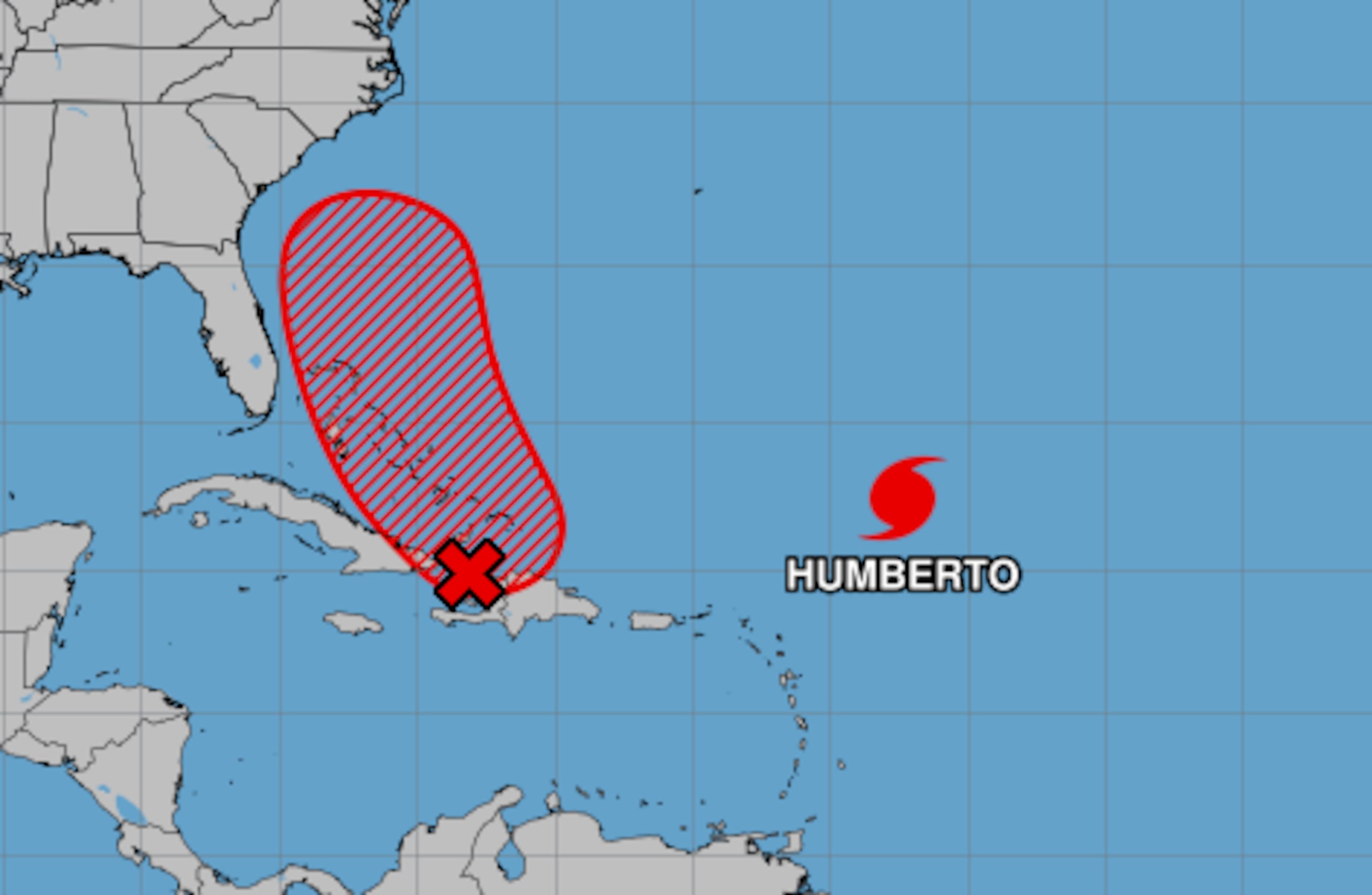 Humberto no representa una amenaza para tierra firme.