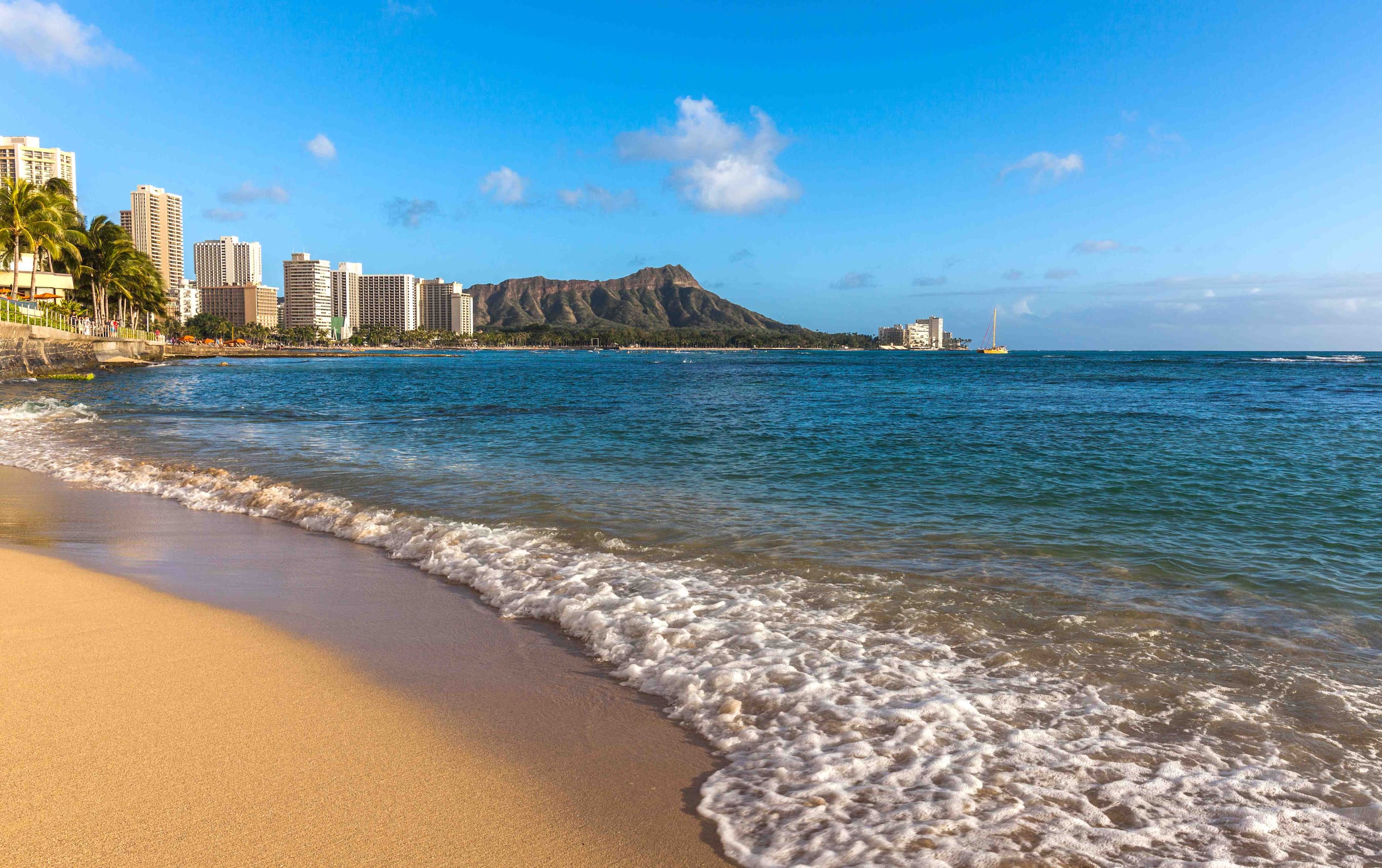 Playa en el área de Oahu, en Hawai.