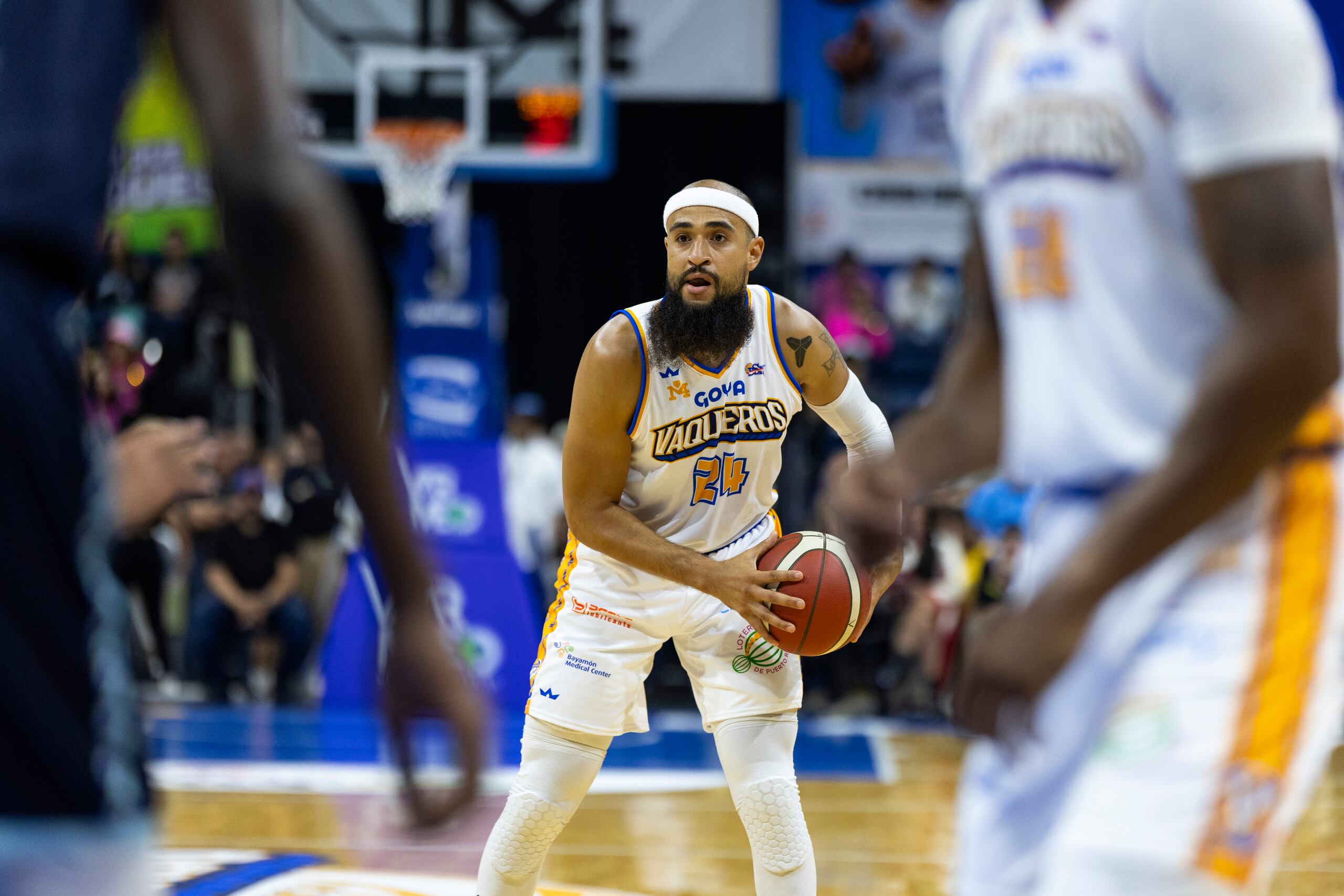 Onzie Branch en uniforme de los Vaqueros de Bayamón durante la temporada 2024 del BSN.