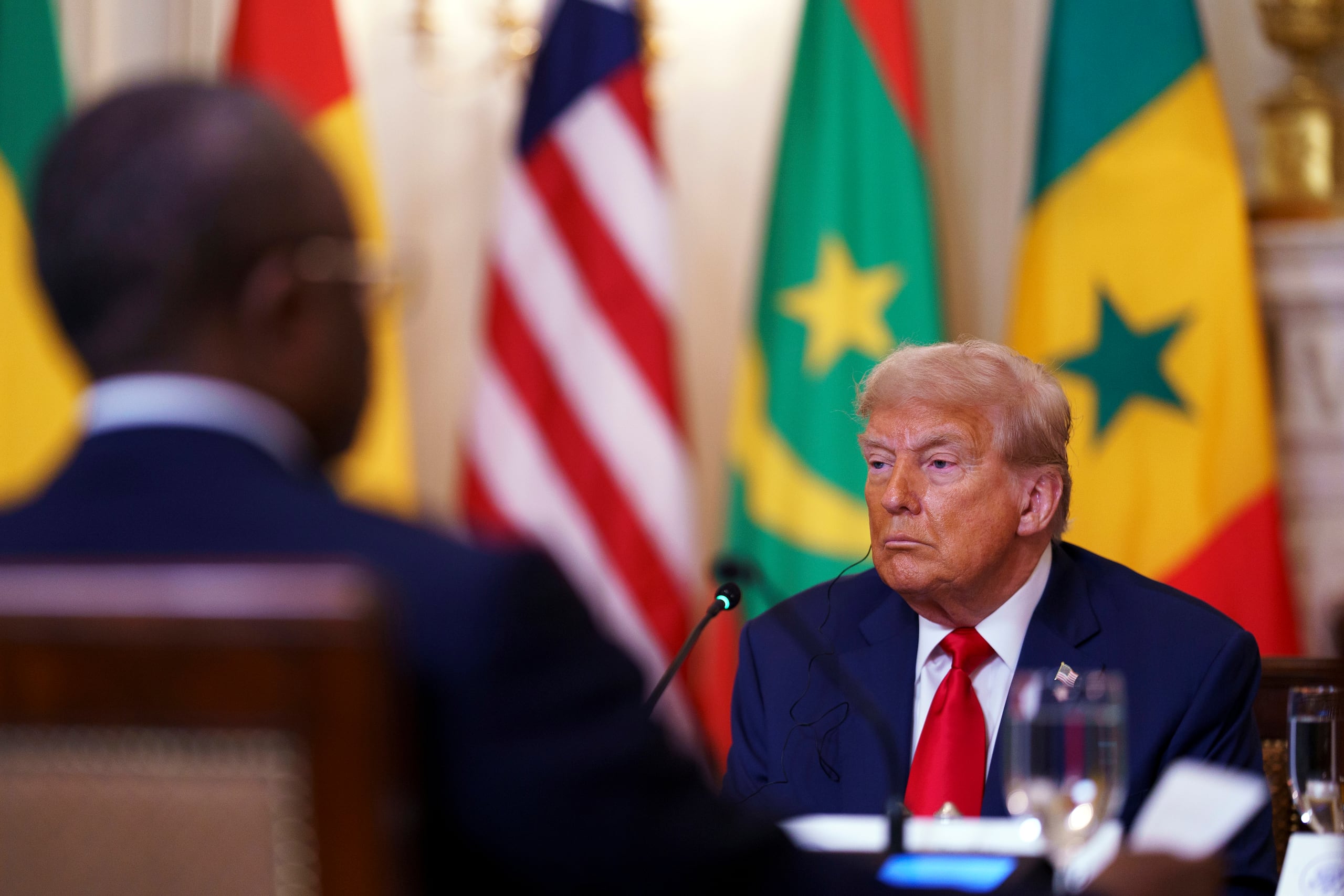 El presidente de Estados Unidos, Donald Trump, durante una reunión con líderes africanos en la Casa Blanca, Washington, (EE.UU. EFE/WILL OLIVER)