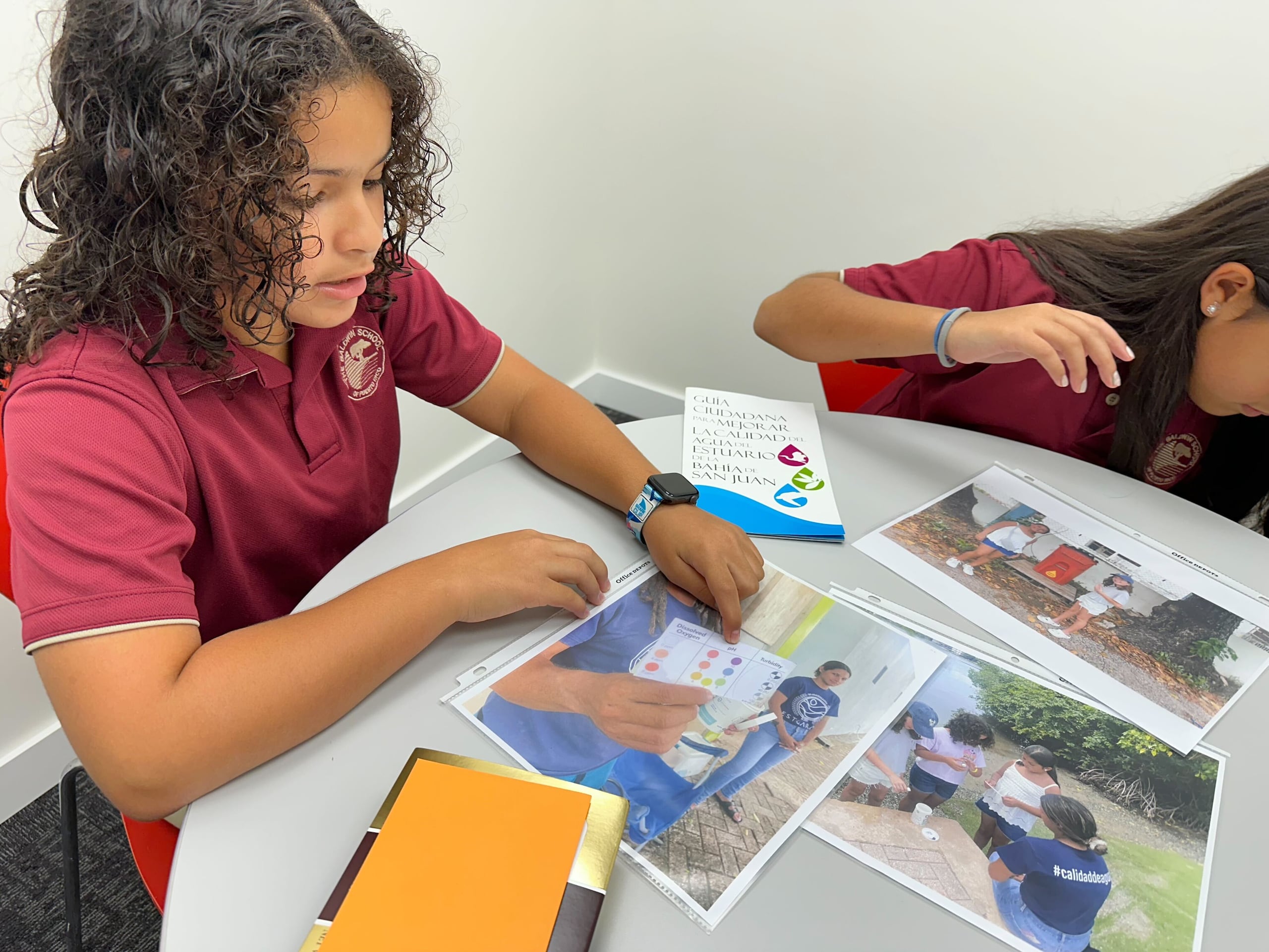 Andrea Giovannetti, Arianna Cortés y Estela Algaze, estudiantes de Baldwin School of Puerto Rico.