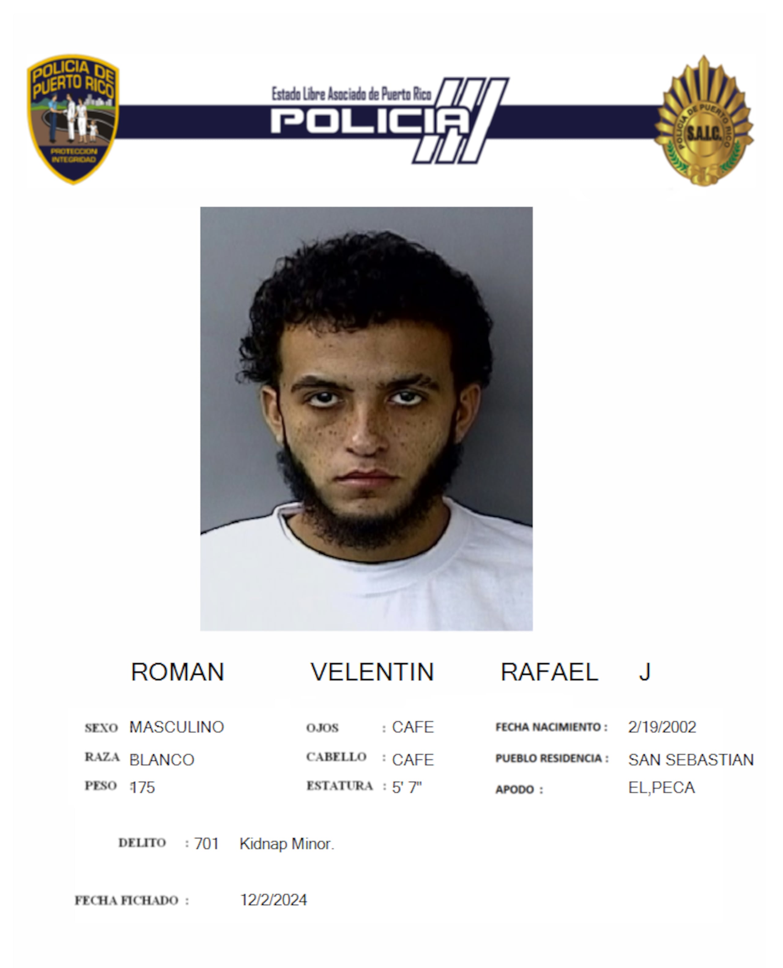 Rafael J. Román Valentín, alias Peca, se entregó en el Tribunal de Aguadilla.