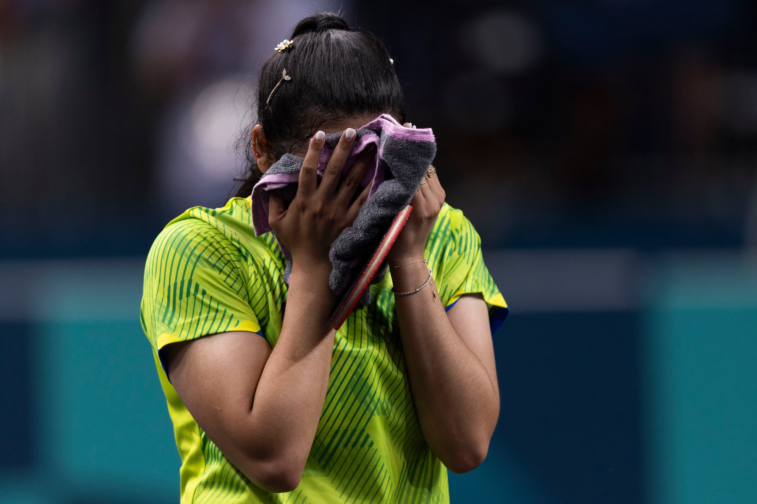 01 de agosto de 2024 Paris, Francia  — 31 de Julio de 2024 Paris, Francia  — Adriana Díaz pierde cuatro sets corridos y queda eliminada del tenis de mesa de los Juegos Olímpicos de París 2024
La boricua desperdició una ventaja de 3-0 contra la norcoreana Pyon Song Gyong
Foto por:  
Xavier Araújo | GFR Media
xavier.araujo@gfrmedia.com
Foto por:  
Xavier Araújo | GFR Media
xavier.araujo@gfrmedia.com
Xavier Araujo