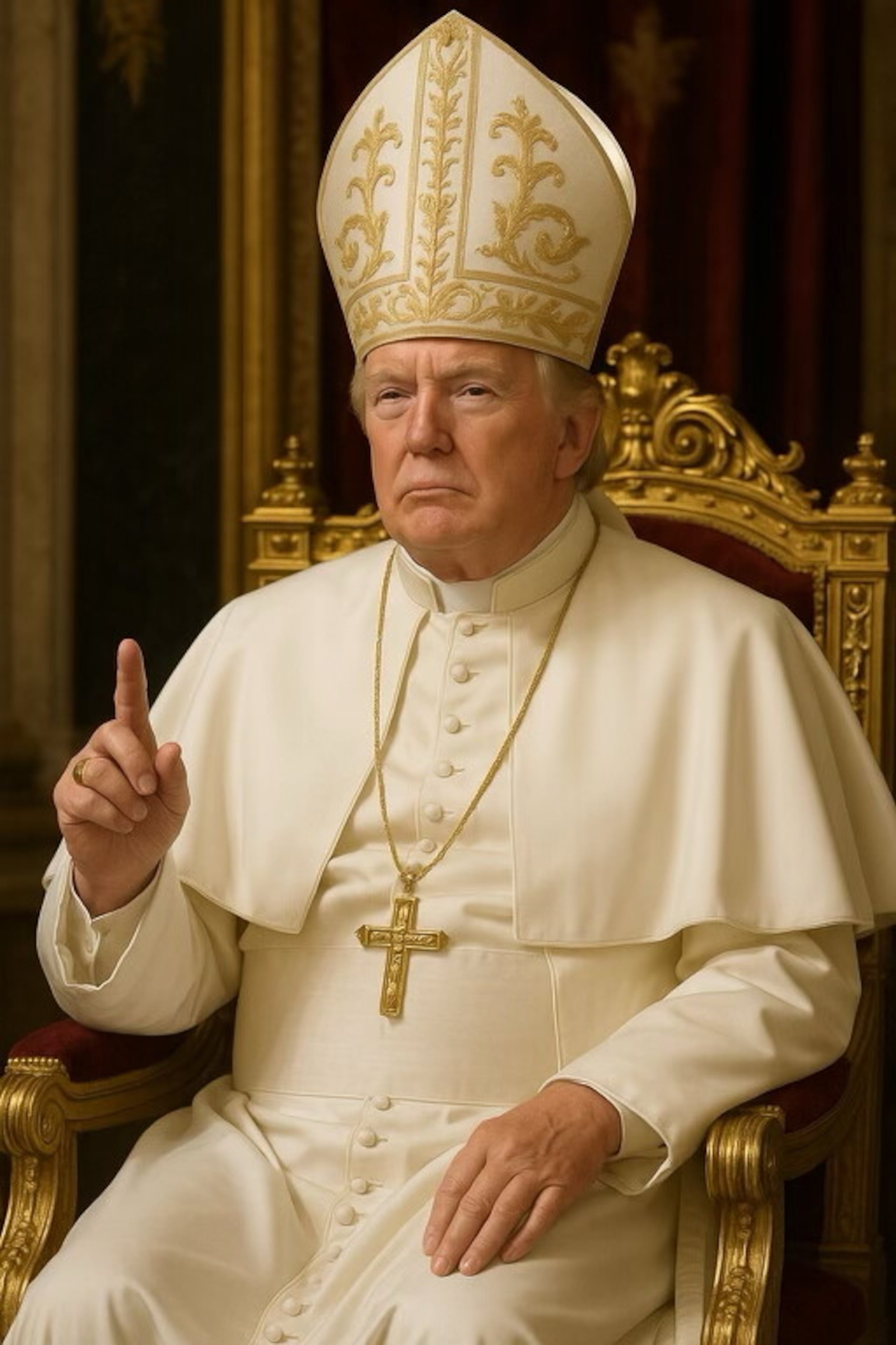 Imagen hecha con inteligencia artificial (IA) tomada de la cuenta oficial de la red social Truth Social @realDonaldTrump que muestra al presidente de Estados Unidos, Donald Trump, vestido de papa.