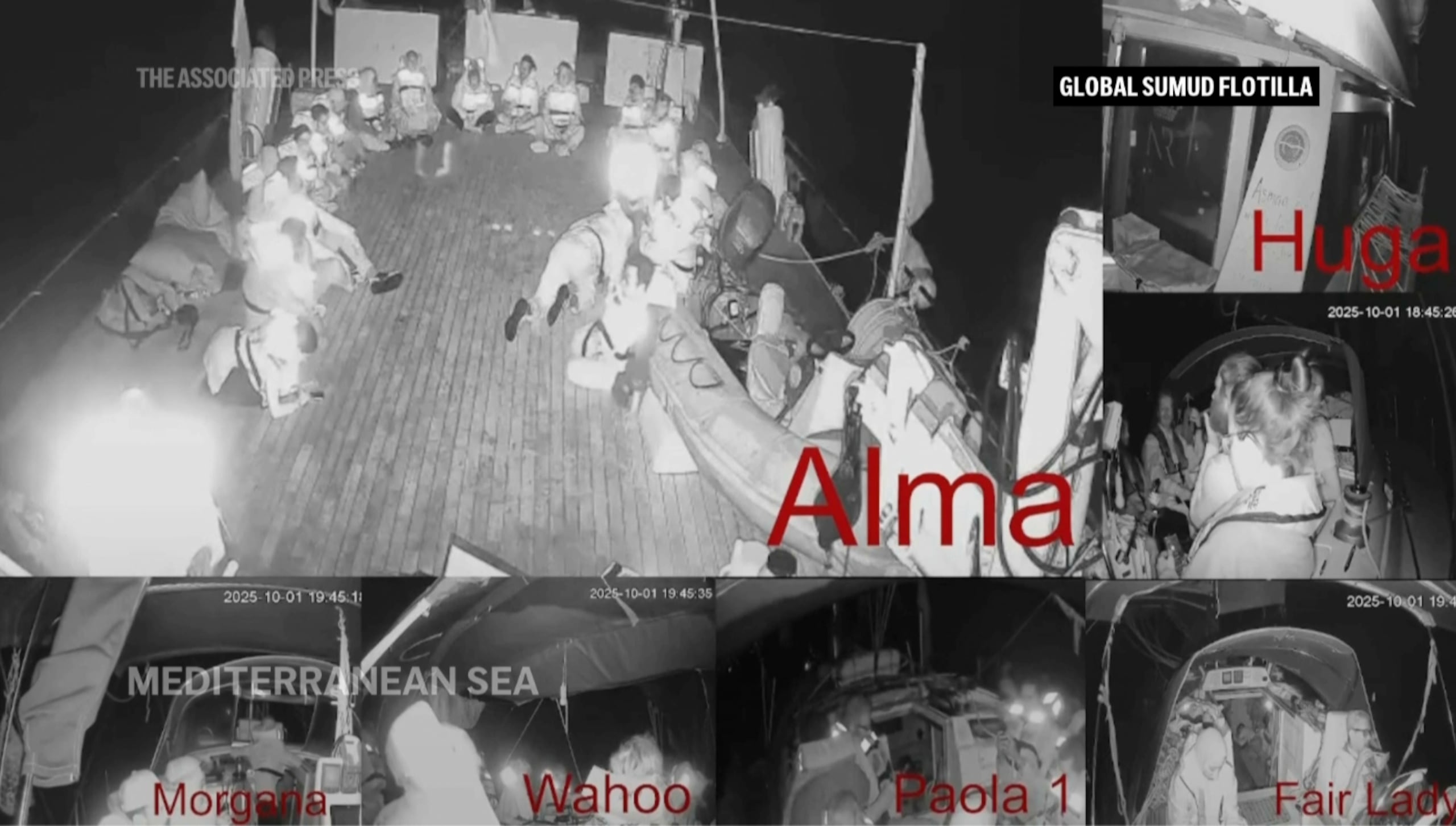 La flotilla, que comenzó su viaje desde el puerto español de Barcelona hace un mes, iba a llegar a las costas de Gaza el jueves por la mañana, según habían dicho los organizadores anteriormente.