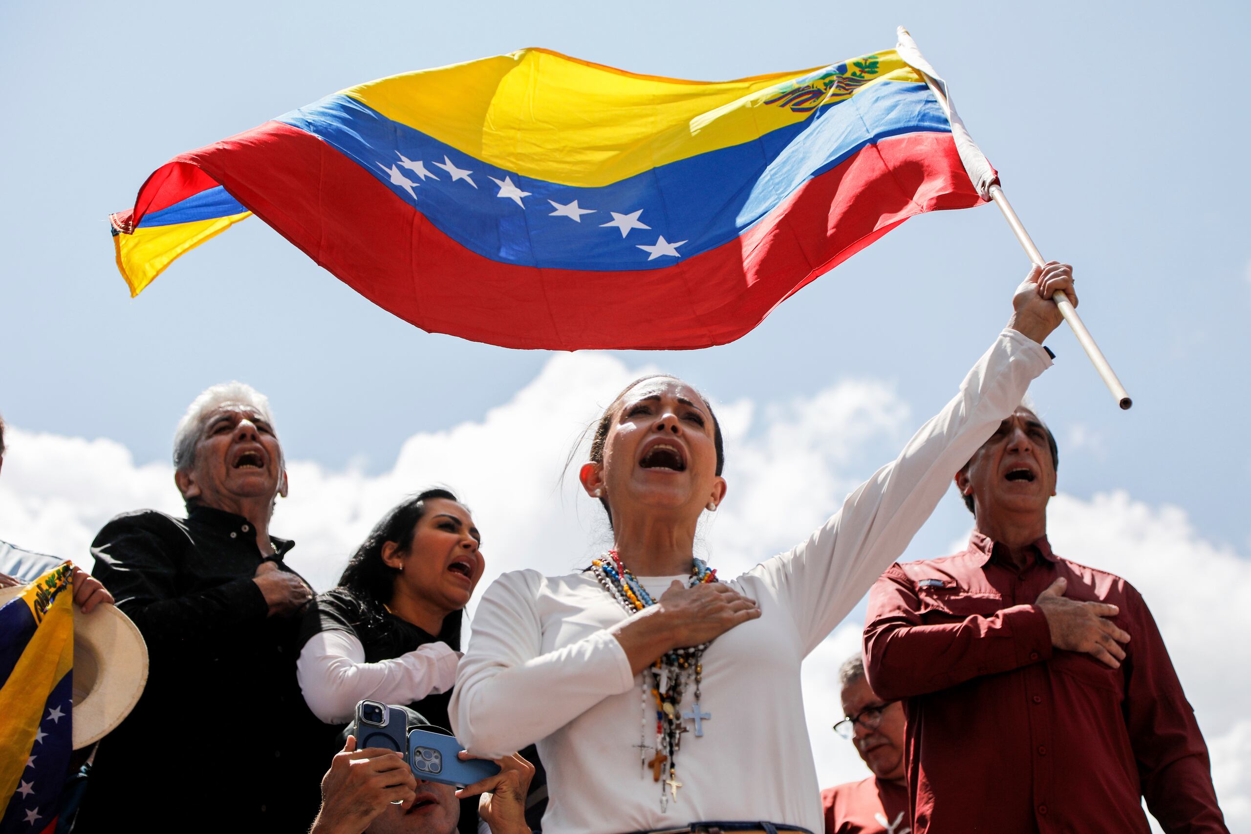 La líder opositora de Venezuela, Maria Corina Machado
(AP Foto/Cristian Hernandez, Archivo)