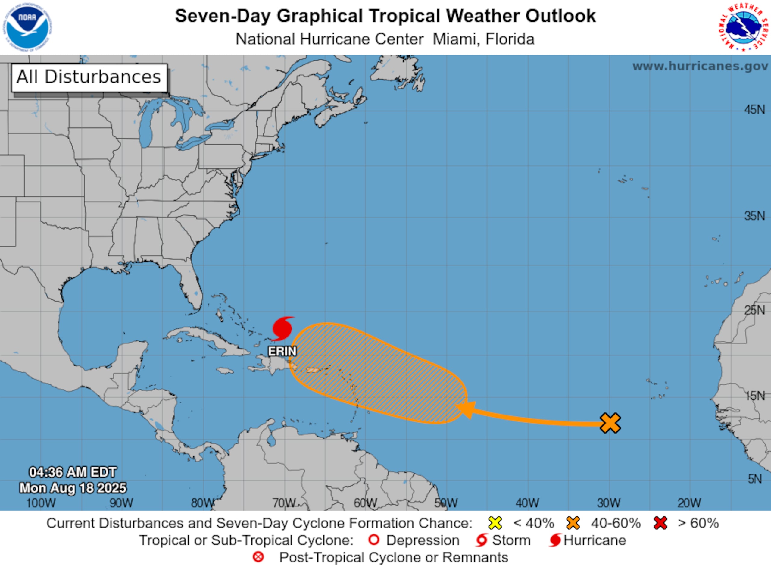 Se espera que la humedad aumente significativamente durante el fin de semana, lo que elevaría la probabilidad de lluvias en Puerto Rico.