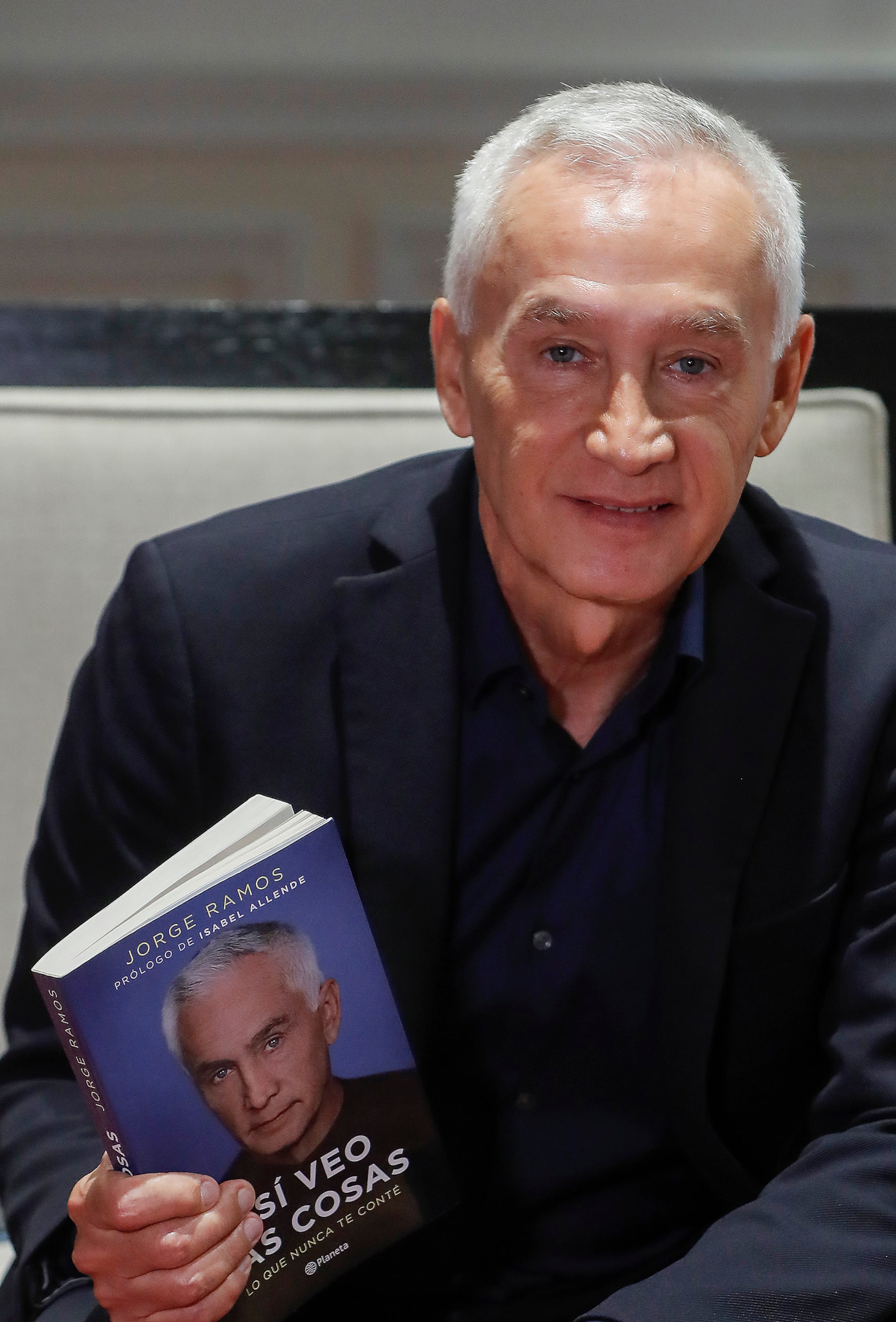 Fotografía de archivo fechada el 23 de junio de 2024 donde aparece el periodista de noticias mexicano Jorge Ramos durante una entrevista con EFE en la Ciudad de México (México). EFE/Mario Guzmán