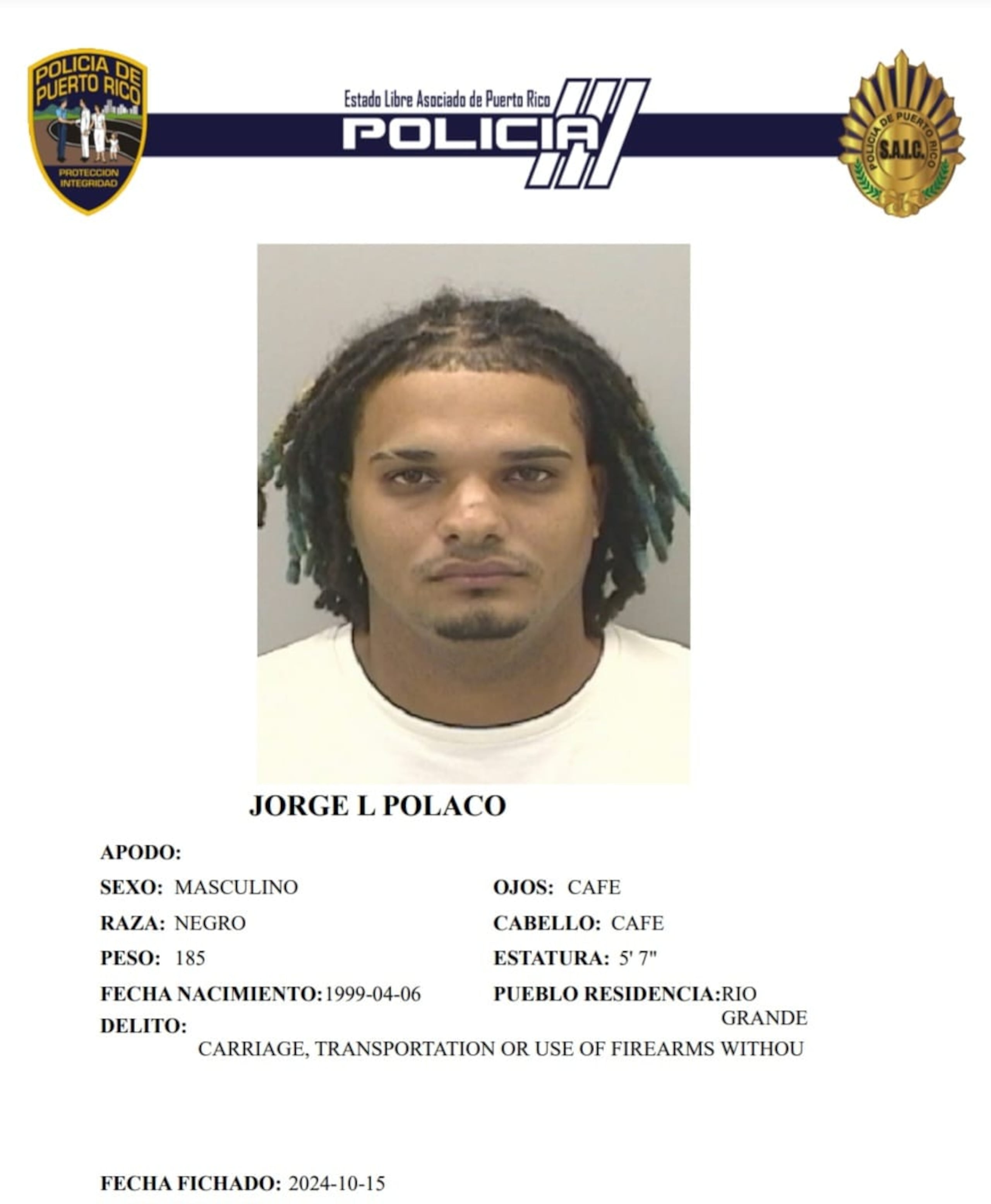 Jorge Luis Polaco fue asesinado mientras se encontraba detenido en la intersección de las carreteras PR-3 y PR-188, en Canóvanas.