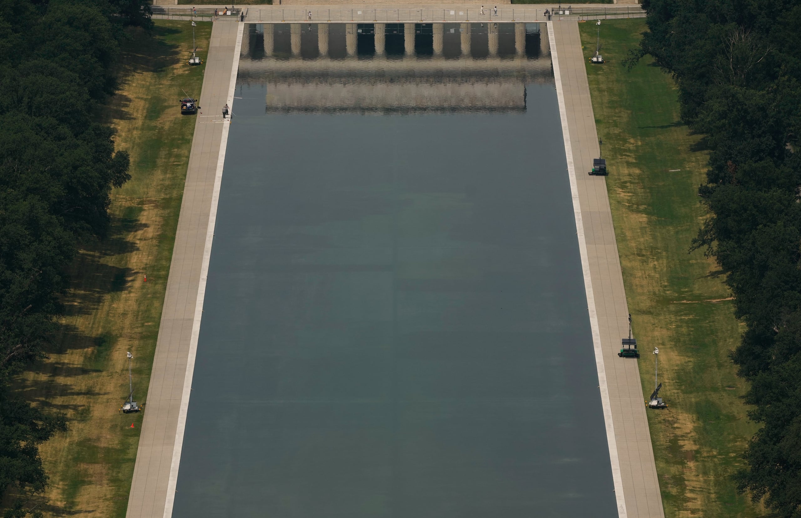 Se observa el Estanque Reflectante del Monumento a Lincoln el viernes 26 de junio de 2026, en Washington. (Foto AP/Carolyn Kaster)