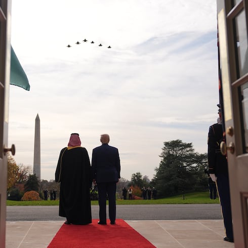 FOTOS: El príncipe saudita llega a la Casa Blanca