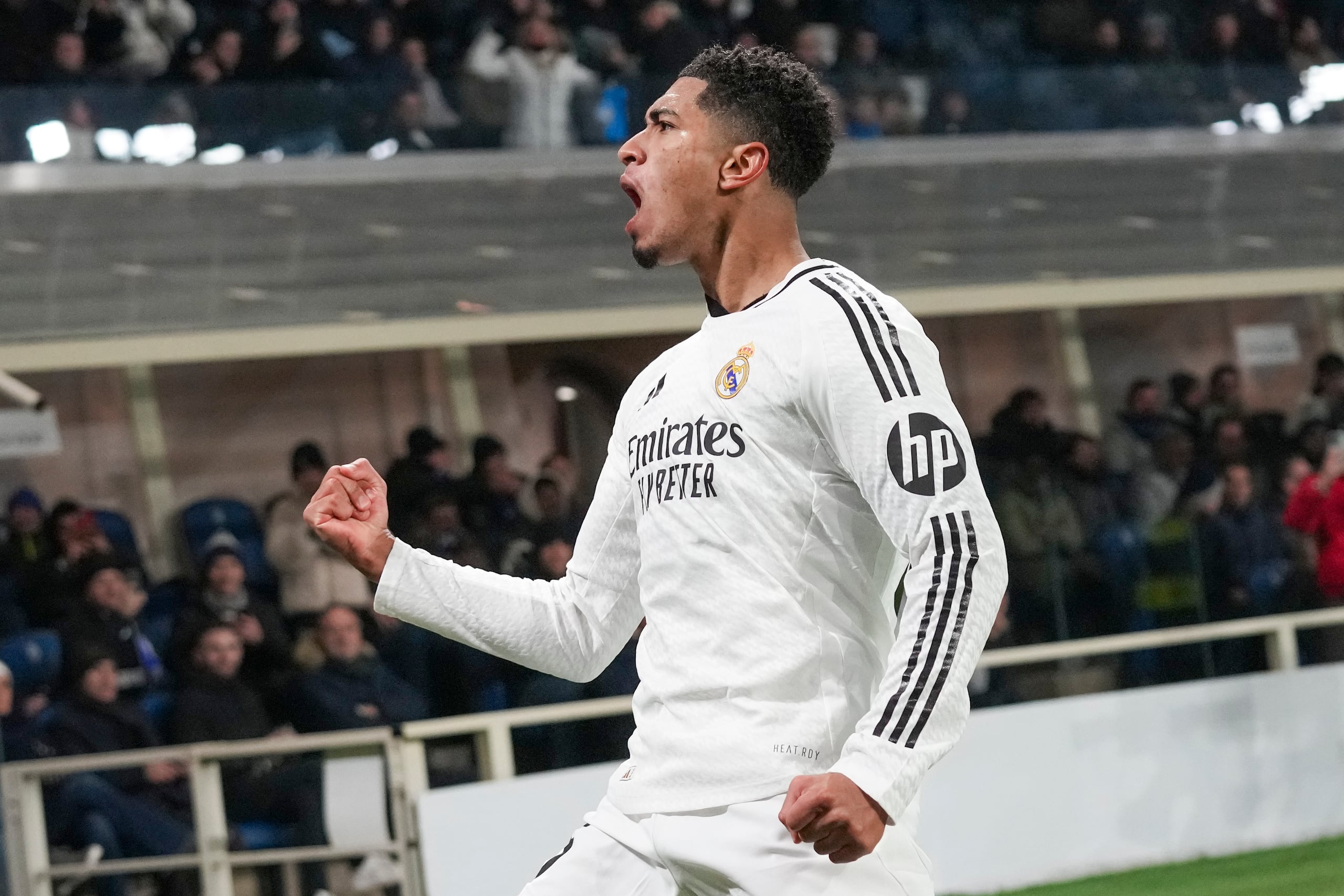 Jude Bellingham celebra después de marcar un gol frente al Atalanta.