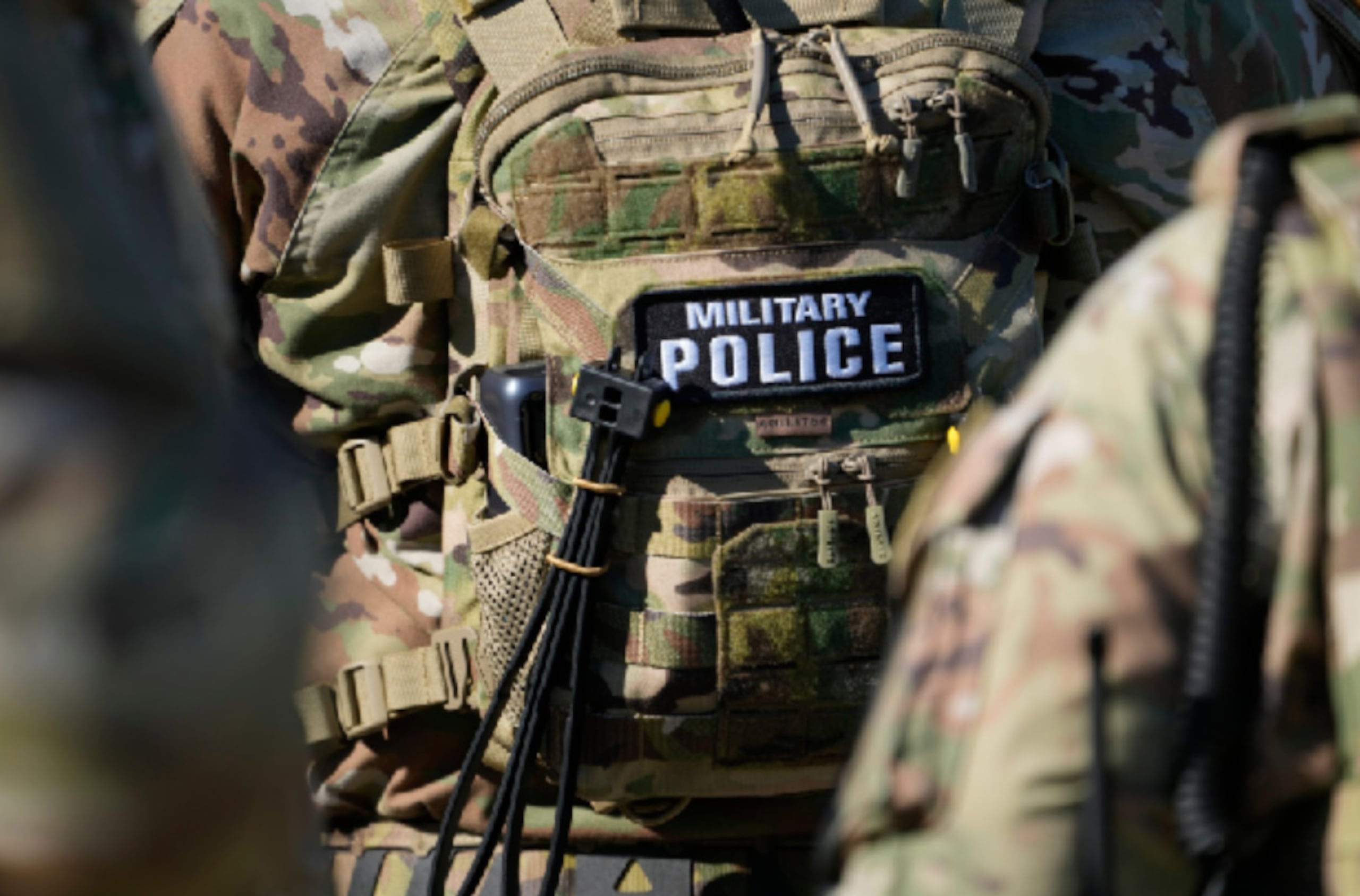 Miembros de la Guardia Nacional en Memphis, el 12 de octubre del 2025. (AP foto/George Walker IV)
