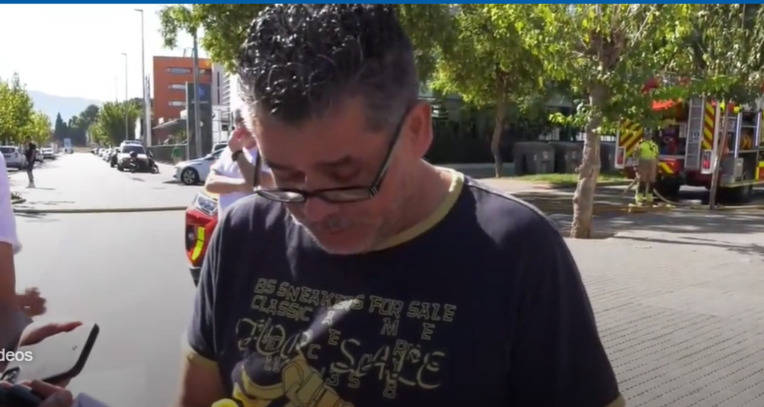 Jairo, padre de joven que permanece desaparecida tras incendio en local de ocio y dos discotecas en España.