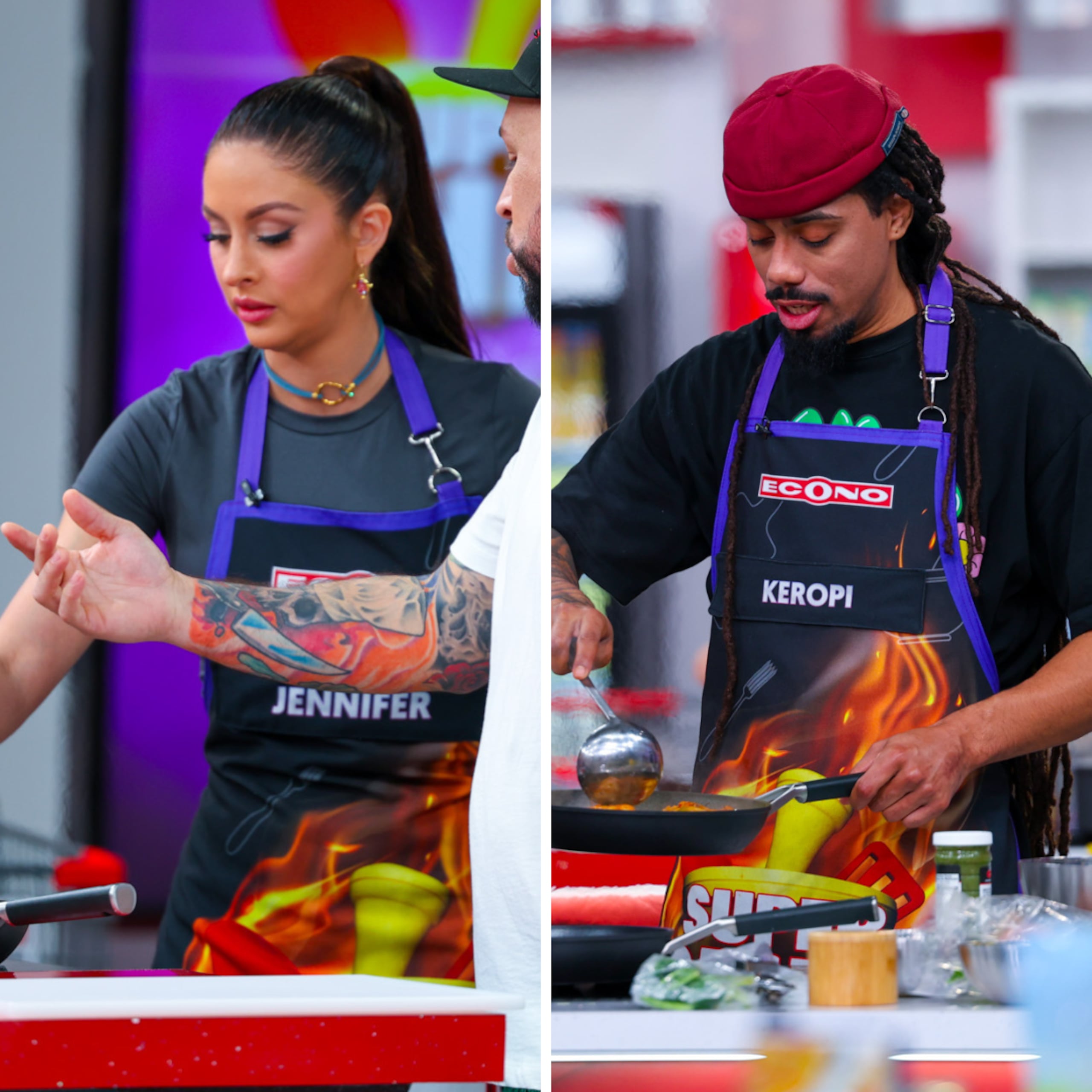 Jennifer Colón y Keropi Sánchez obtuvieron la mayor puntuación en la primera "Noche de Vara" de la competencia culinaria.
