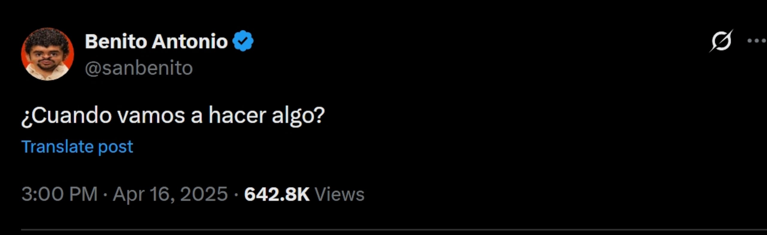 El cantante se expresó en sus redes sociales sobre el más reciente apagón.