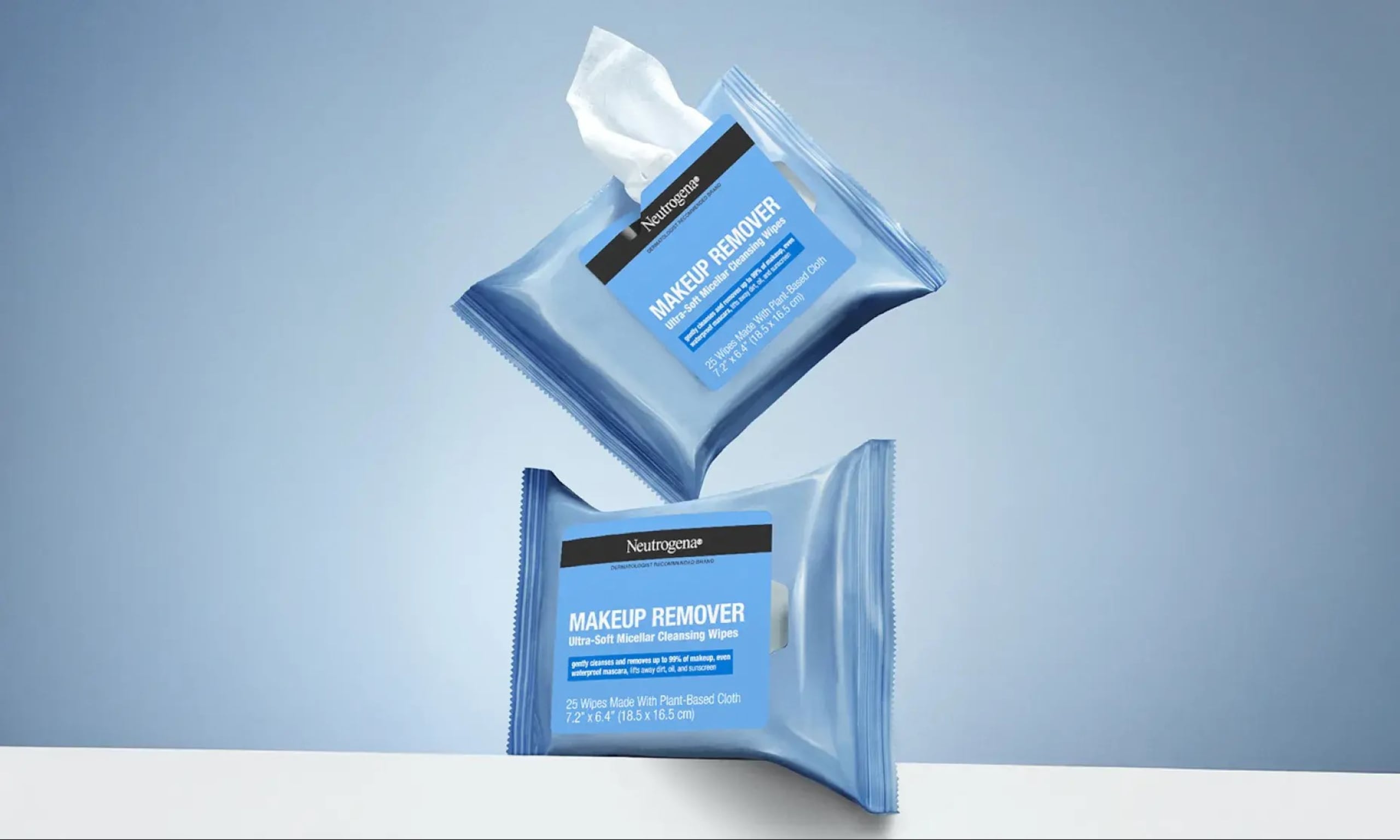 Fotografía promocional de las toallitas desmaquillantes de Neutrogena que fueron retiradas de las estanterías en cuatro estados de Estados Unidos tras detectar la presencia de una bacteria potencialmente peligrosas. EFE/Neutrogena