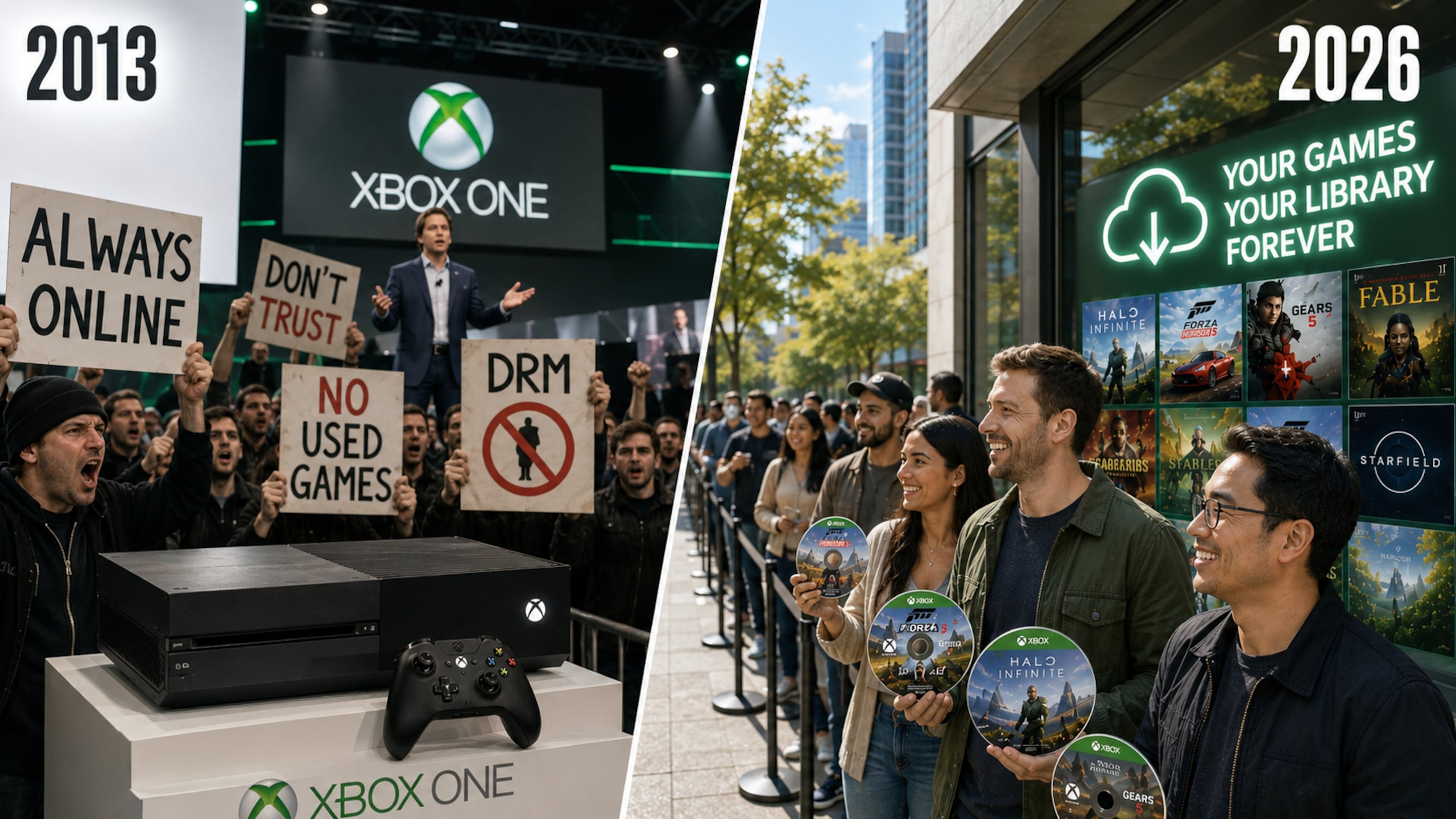 Cuando Microsoft presentó el Xbox One en 2013, la compañía tenía una visión completamente distinta a la que conocíamos.