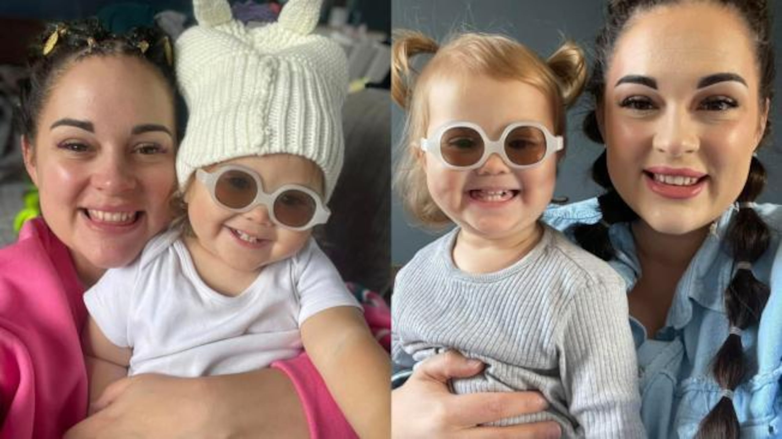 Aretria y su madre Louise.