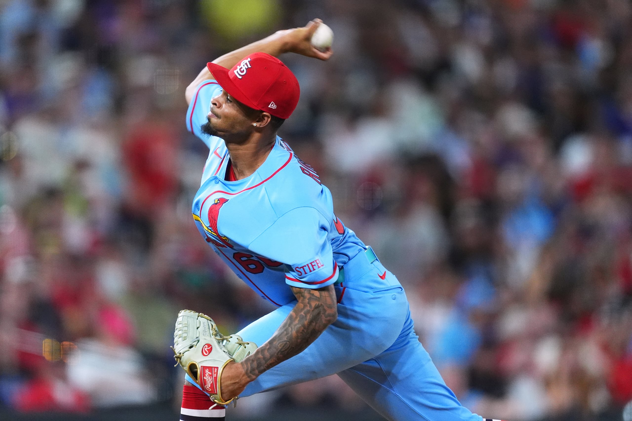 El dominicano Hancel Rincón, de los Cardinals de San Luis.