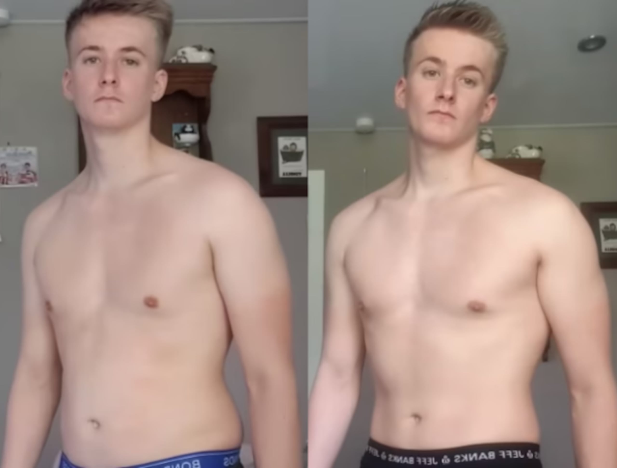 Luke Longden compartió imágenes del antes y después tras culminar el reto.