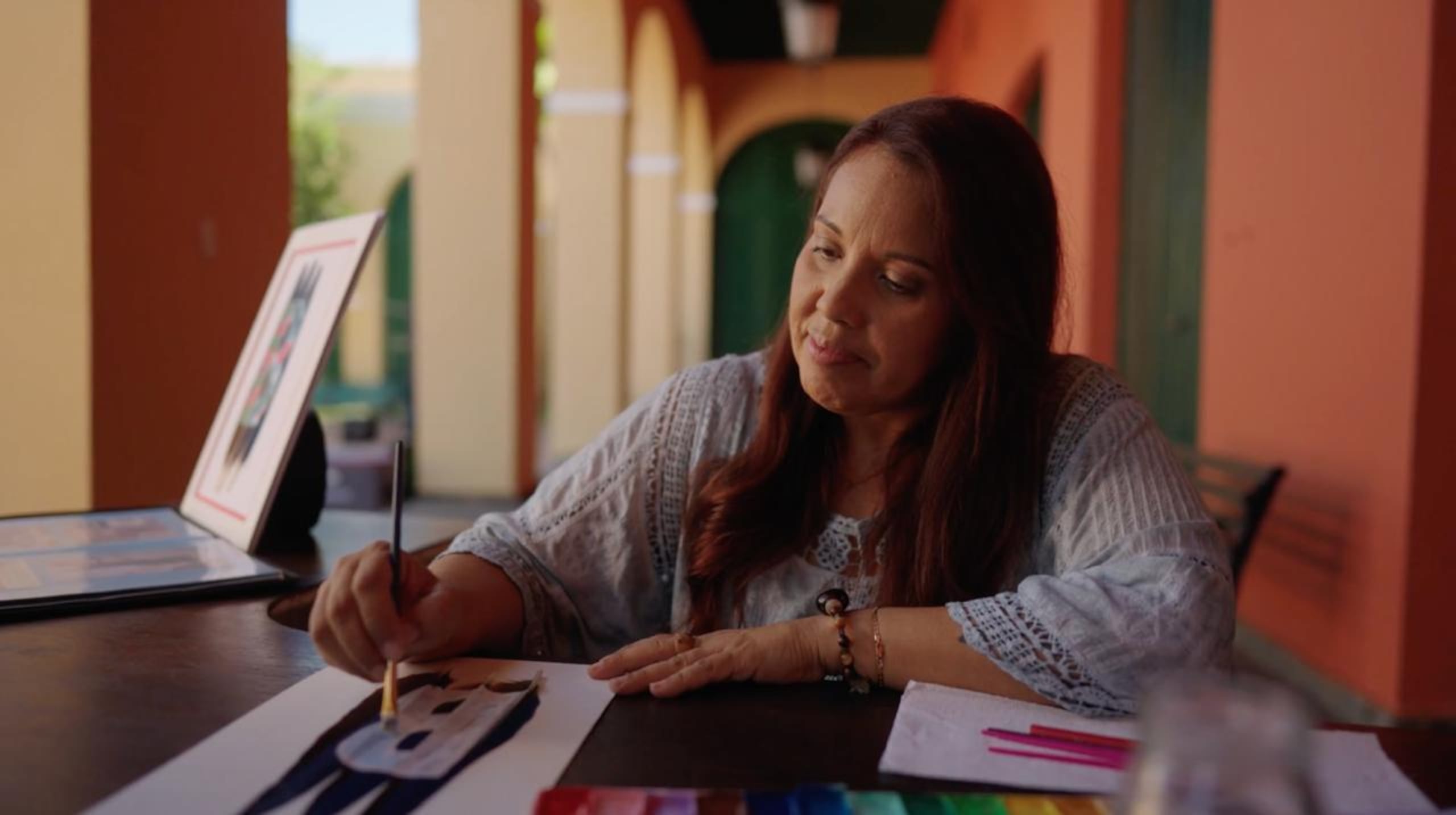 Enid Arce Reyes
Plumas pintadas a mano