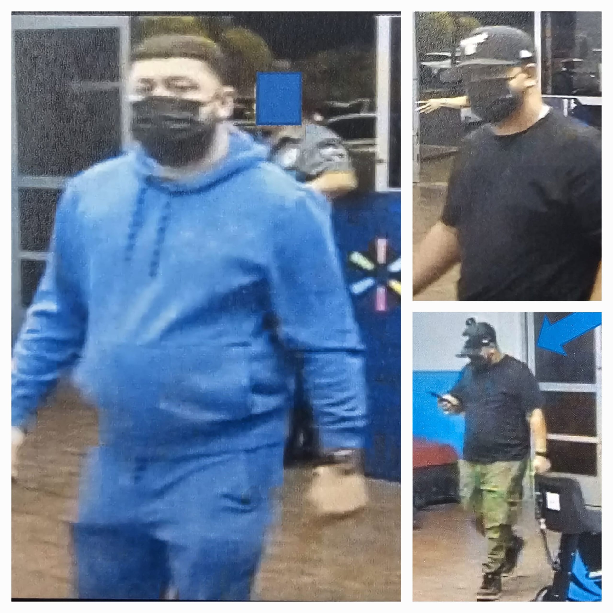Los dos individuos son sospechosos de cometer robo con una tarjeta de crédito hurtada. Para información que conduzca a su identificación y arresto llame al teléfono (787) 269-2424 extensiones 1610, 1451 y 1571.