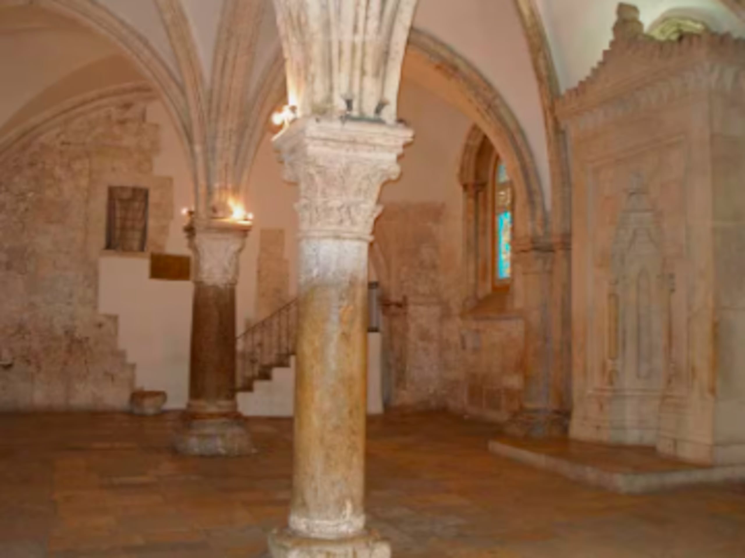 Interior del Cenáculo donde habría ocurrido la Última Cena.