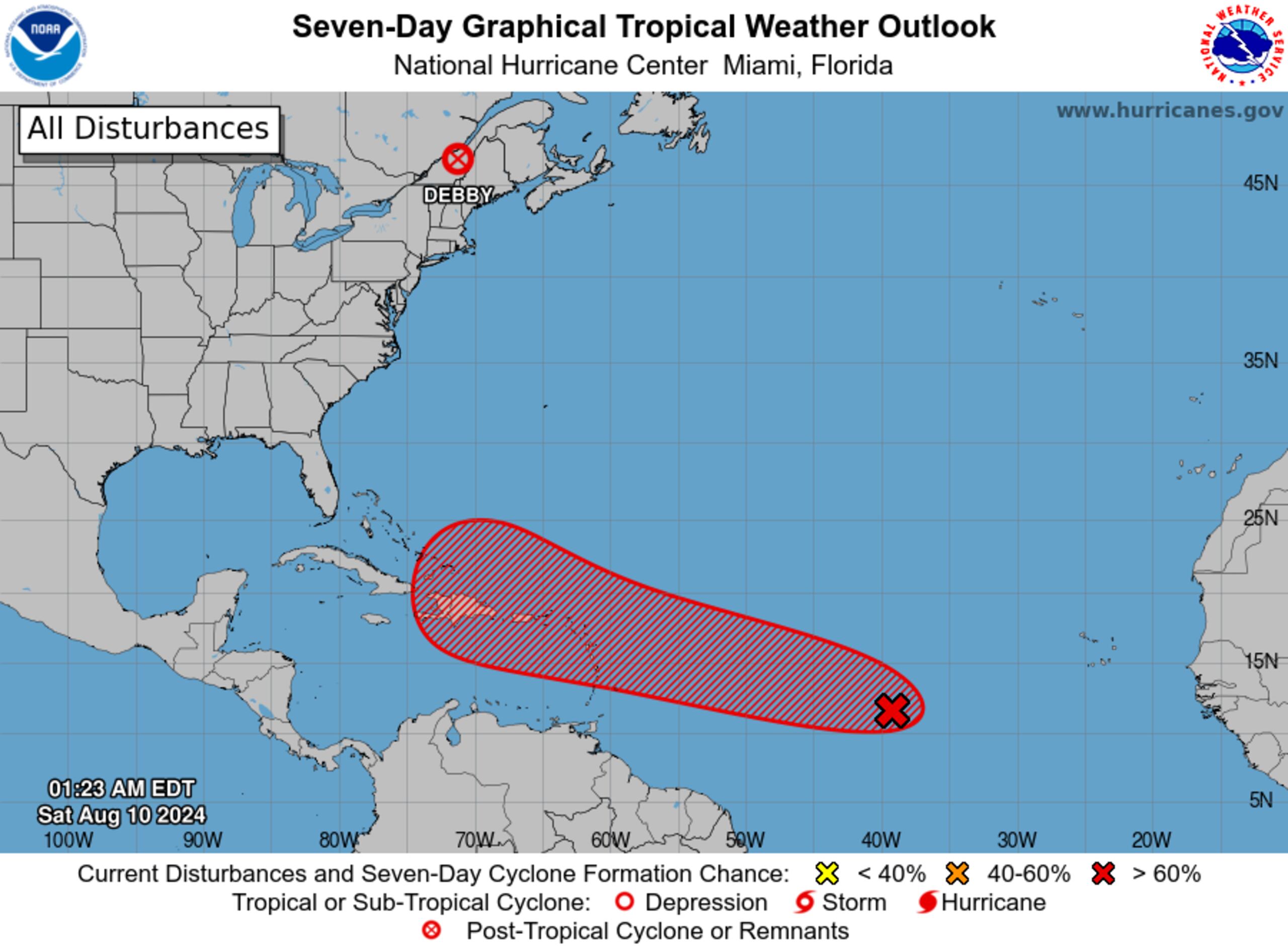 La onda tropical fue catalogada como el Invest98L.