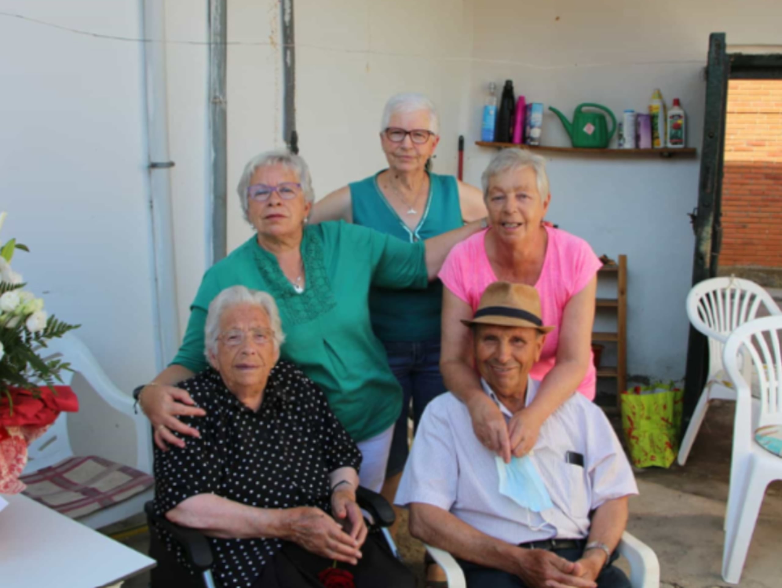 Teresa Fernández Casado y su familia.