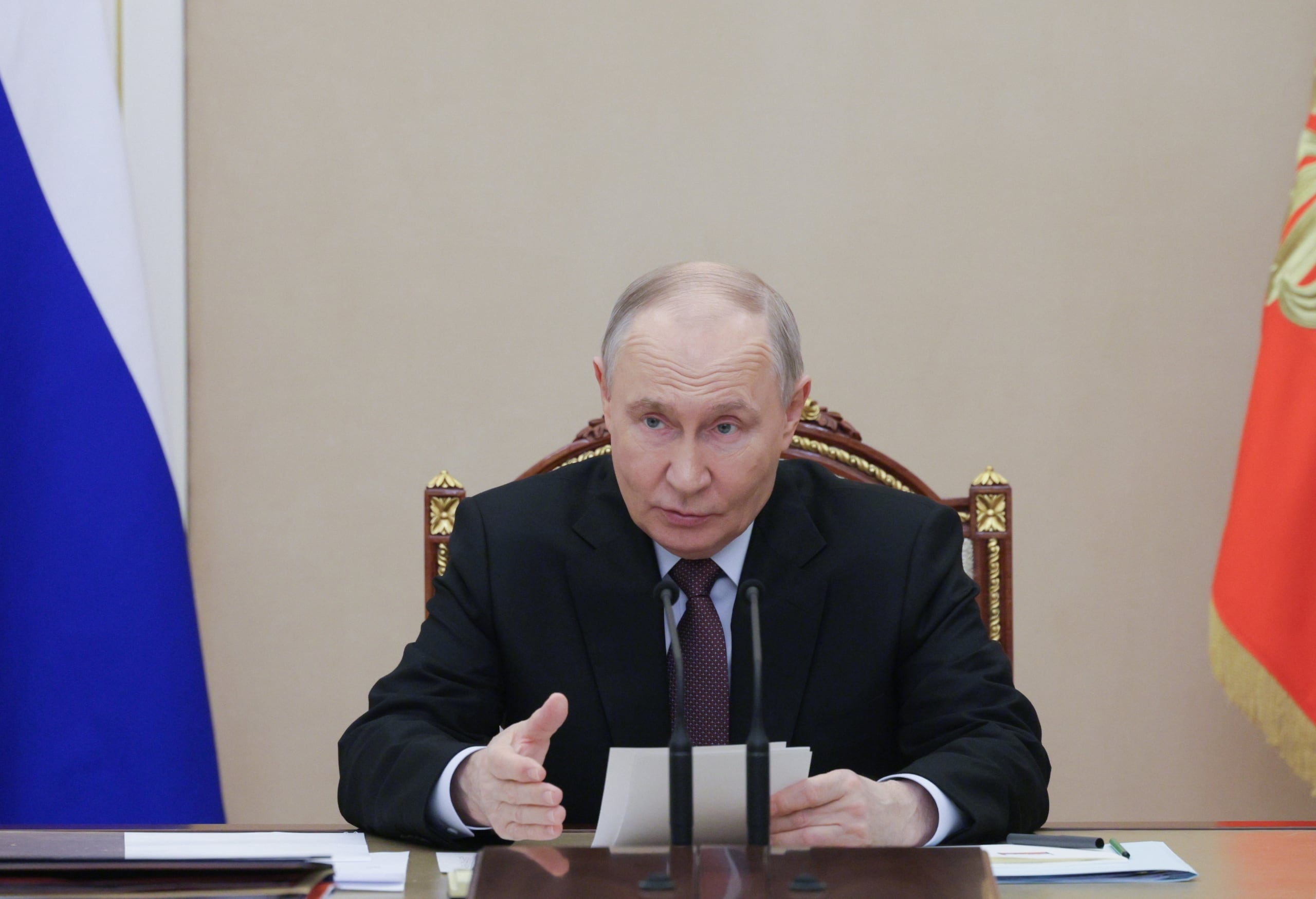 El presidente de Rusia, Vladímir Putin, en una reunión.