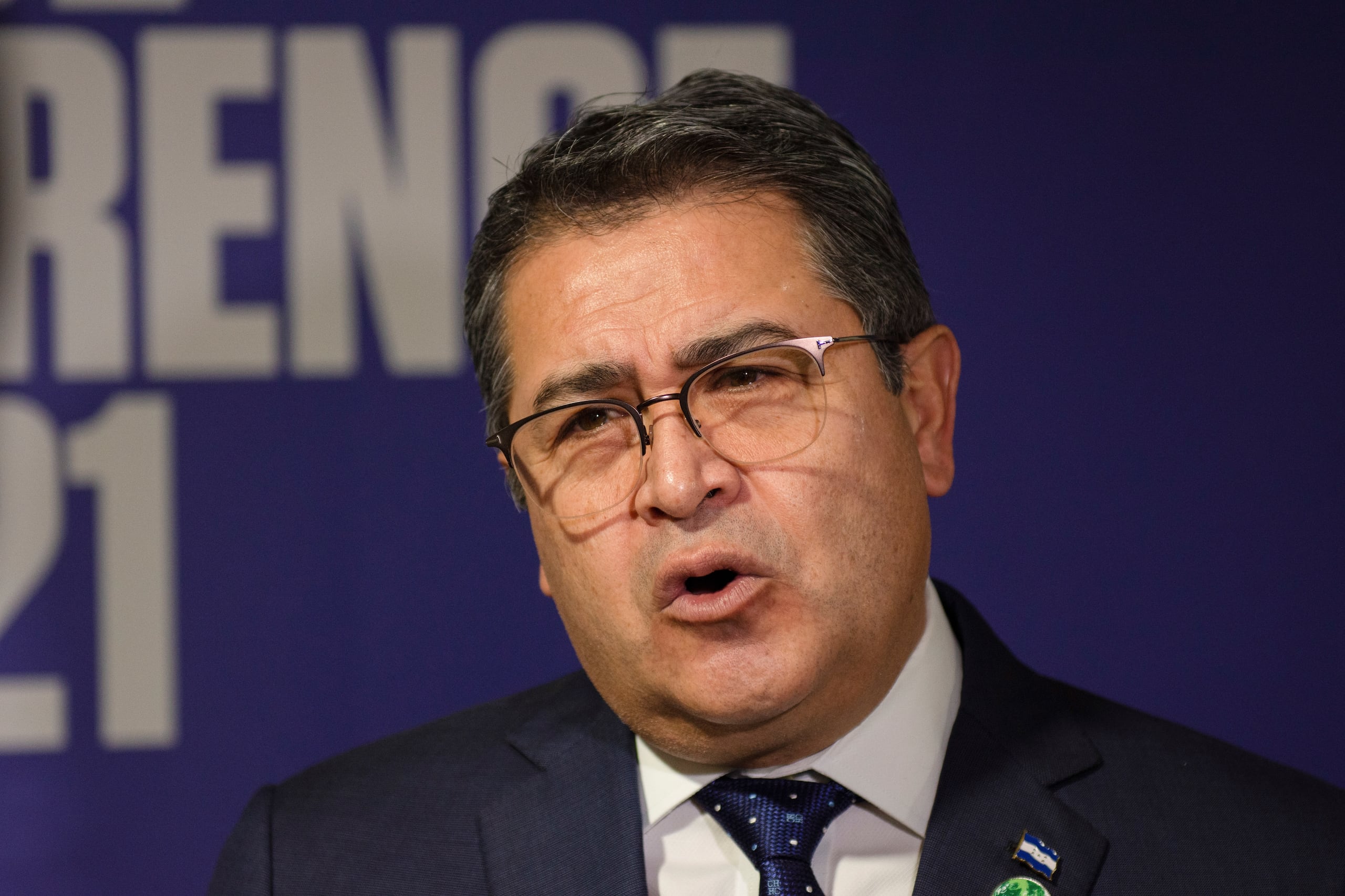 El expresidente de Honduras, Juan Orlando Hernández. (EFE/Manuel Moncada/Archivo)